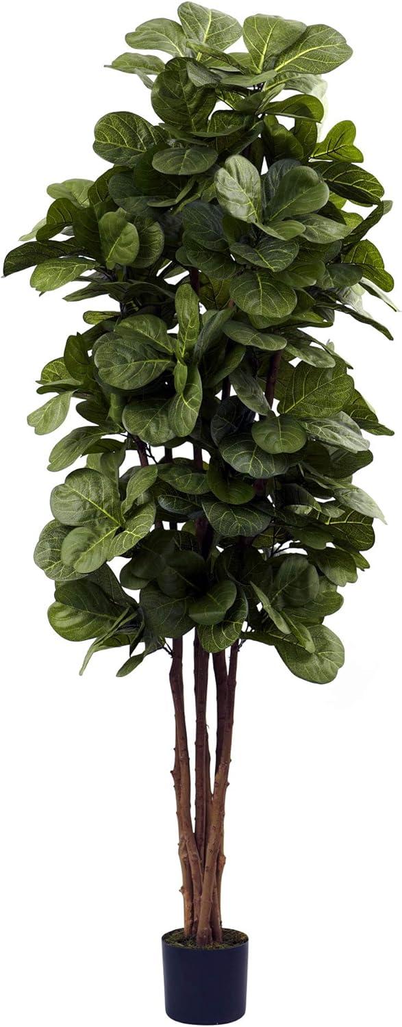 Verdant Charm 6' Silk Fiddle Leaf Fig in Decorative Planter