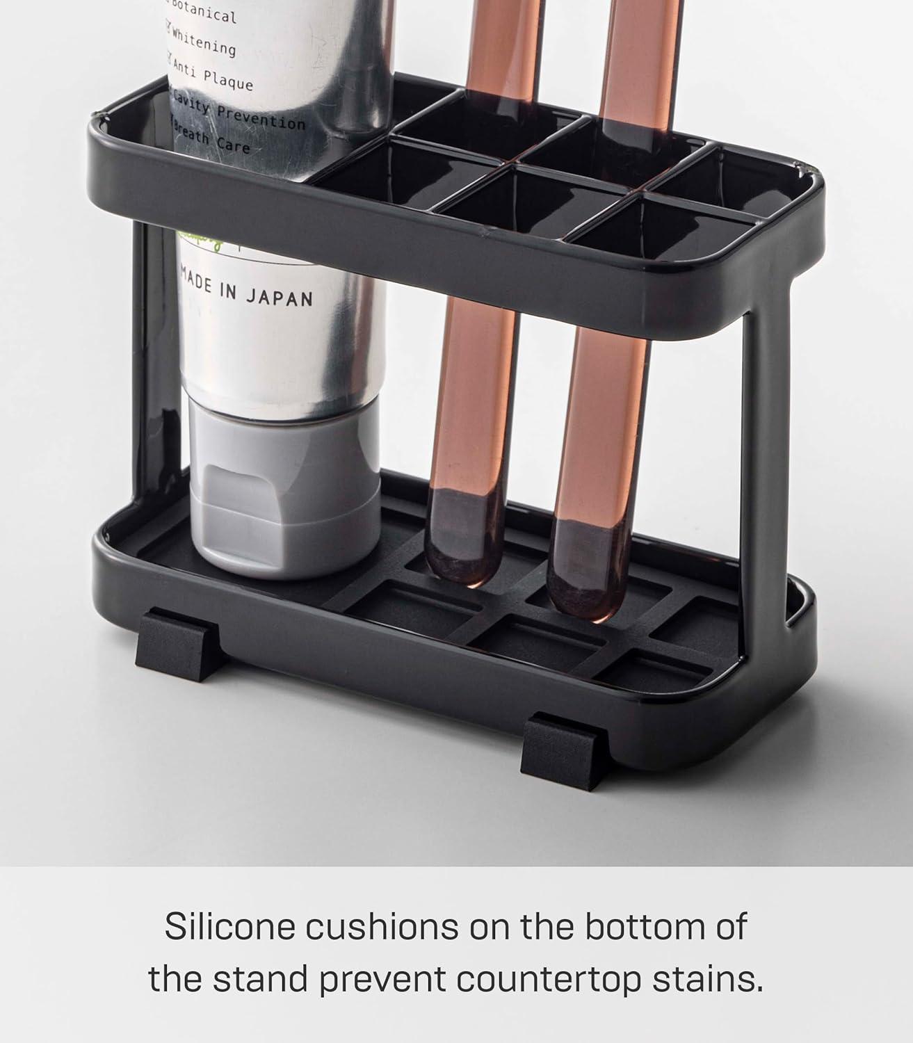 Yamazaki Home Tower Yamazaki Home Toothbrush And Toothpaste Holder For Bathroom Countertop, Steel, Water Resistant