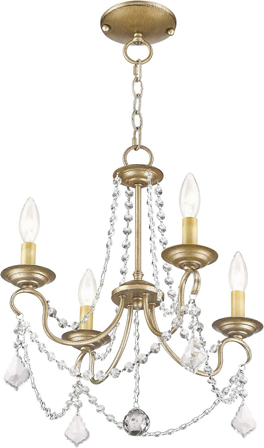 Livex Lighting Pennington 4 - Light Chandelier in  Antique Silver Leaf