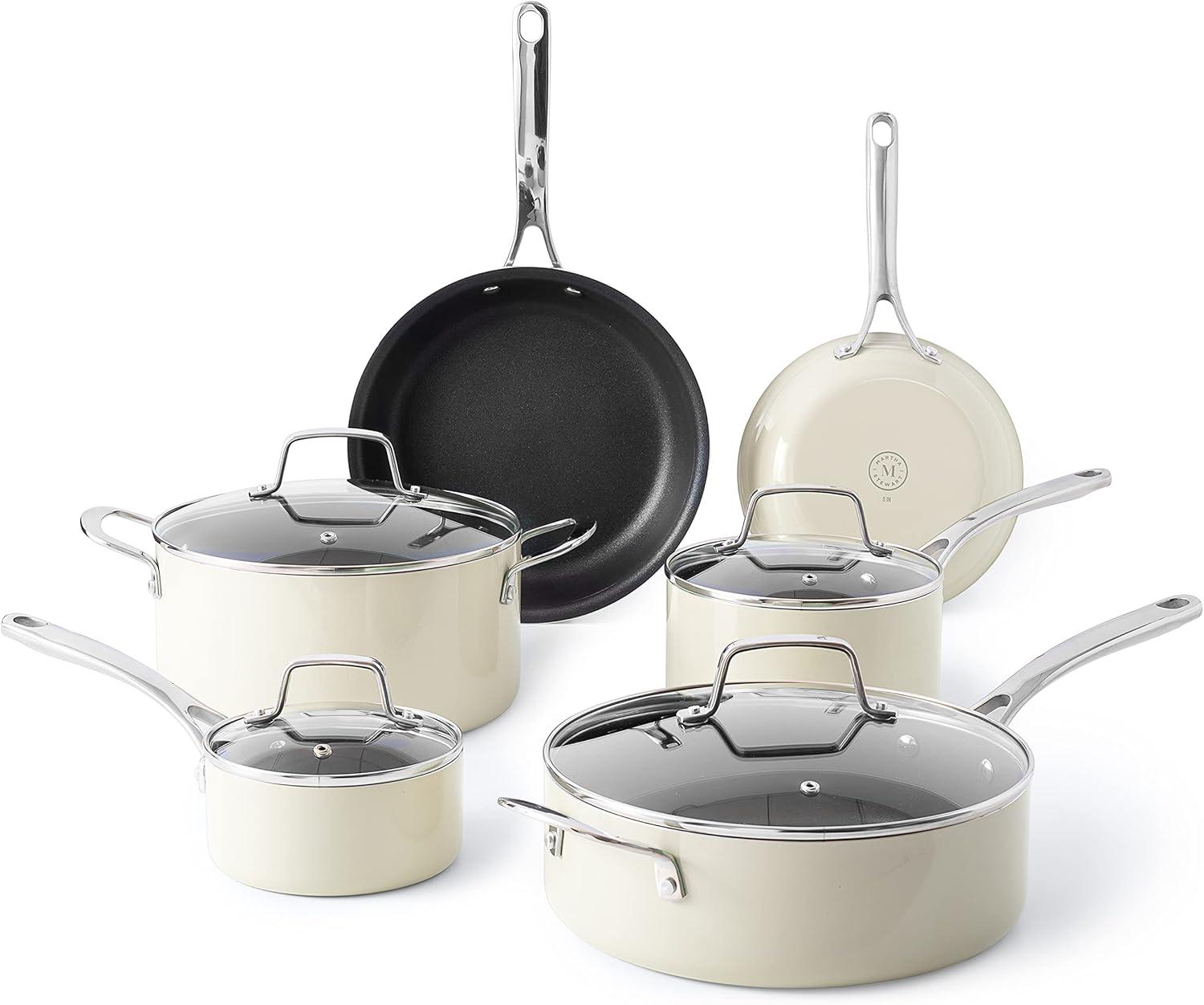 Martha Stewart 10 - Piece  Aluminum Nonstick Cookware Set