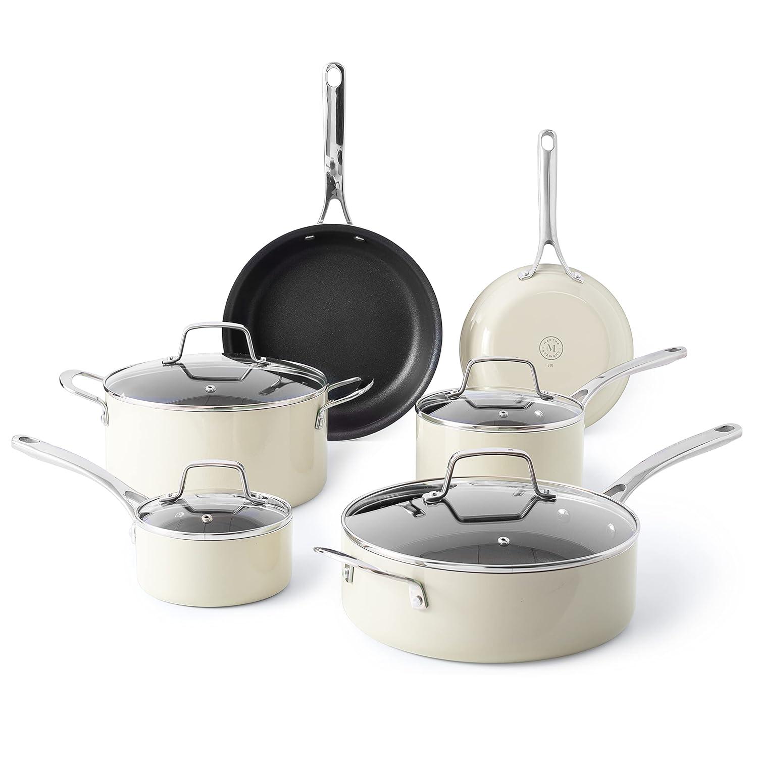 Martha Stewart Martha Stewart 10 Piece Aluminum Non Stick Cookware Set