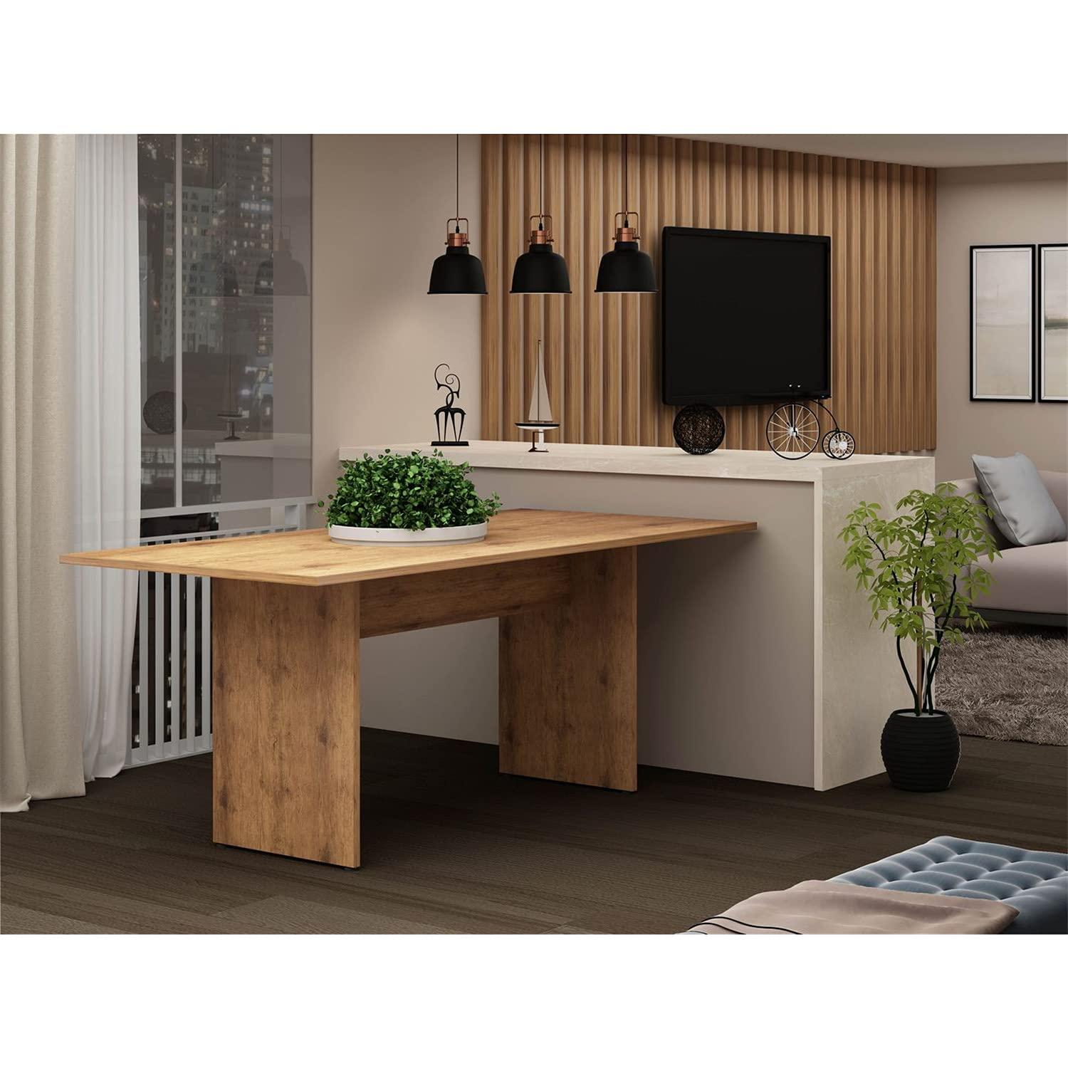 NoMad 67.91 Rustic Country Dining Set of 3 in Nature