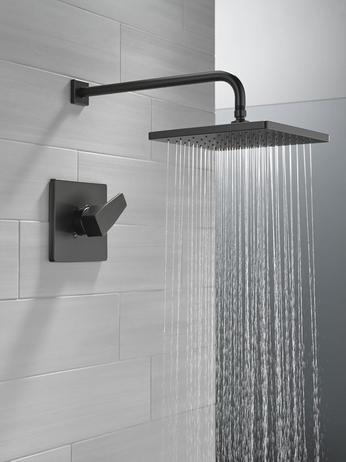 Modern Raincan Square Single-Function Shower Faucet Set, Valve Trim Kit, Rainfall Shower Head