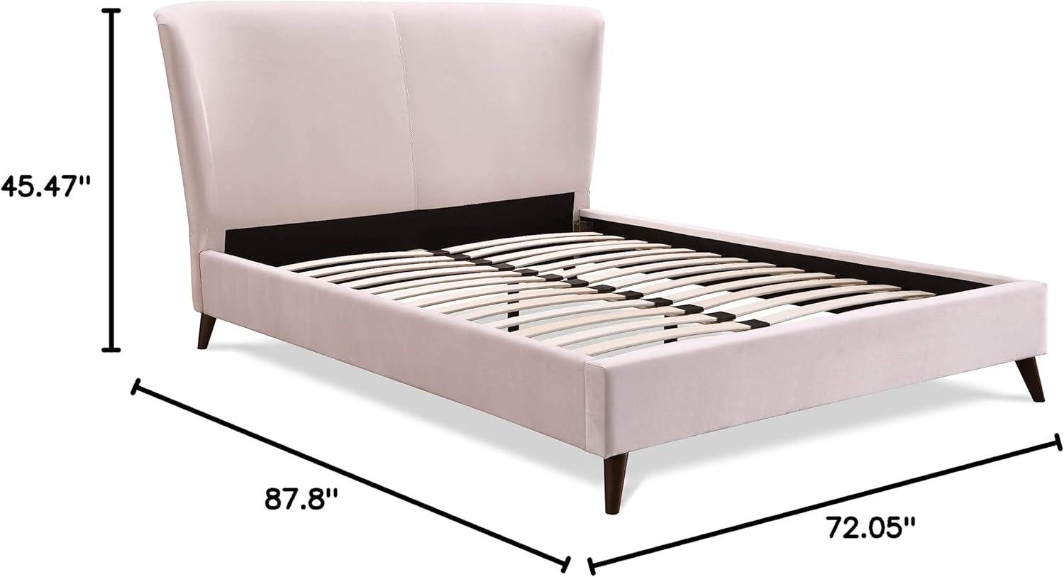 Adore Decor Adele Jupiter Wingback Upholstered Platform Bed