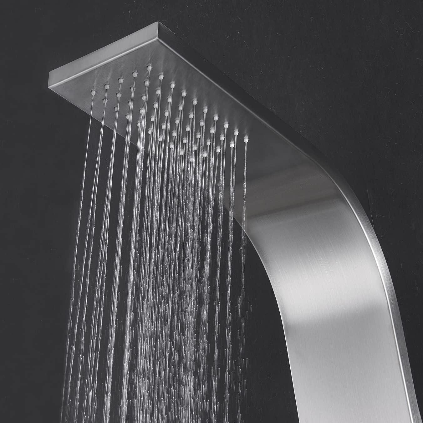 ANZZI Aura 39.37'' Shower Panel with Fixed Shower Head SP-AZ078BS