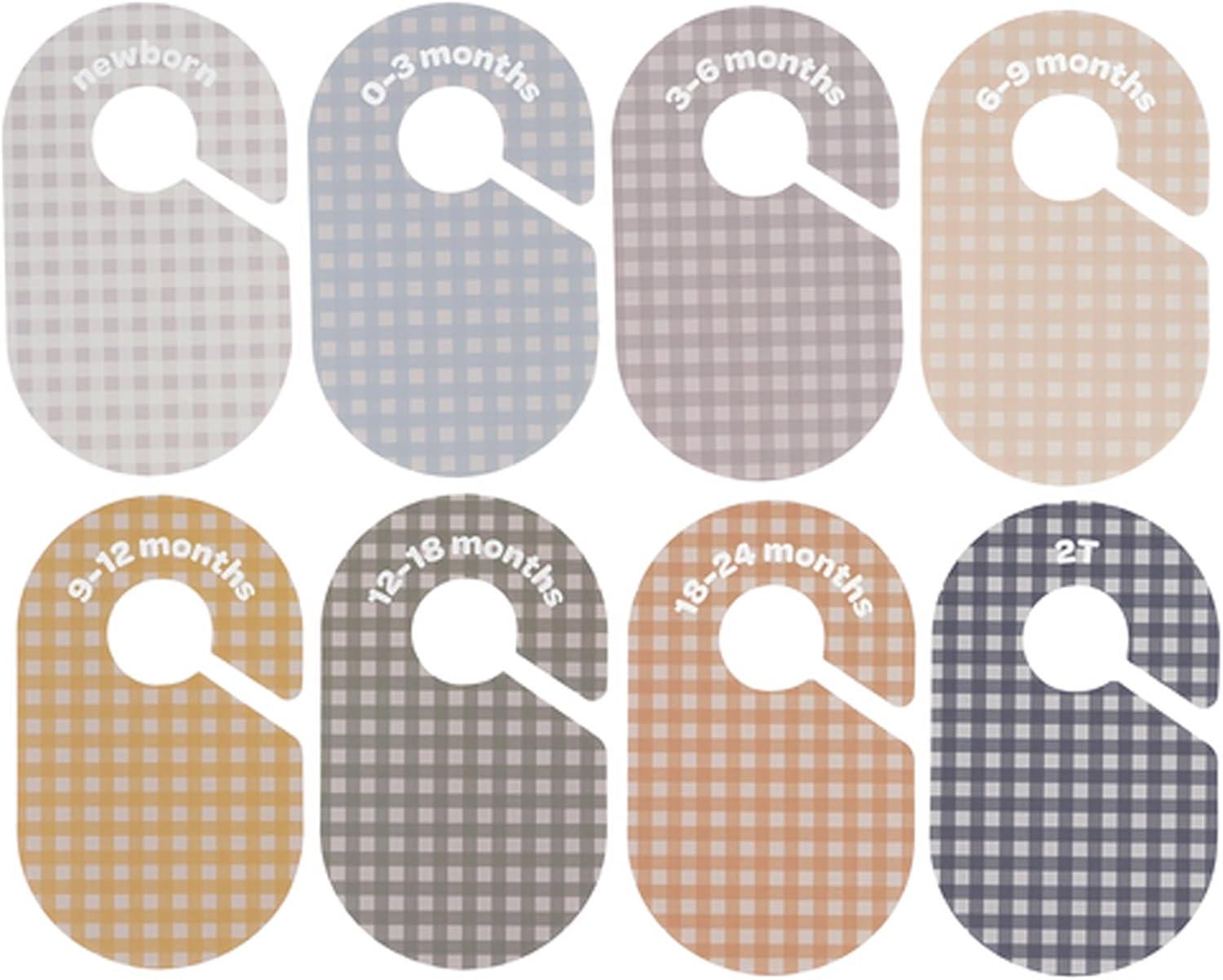 Gingham Polypropylene Baby Closet Dividers Set of 8