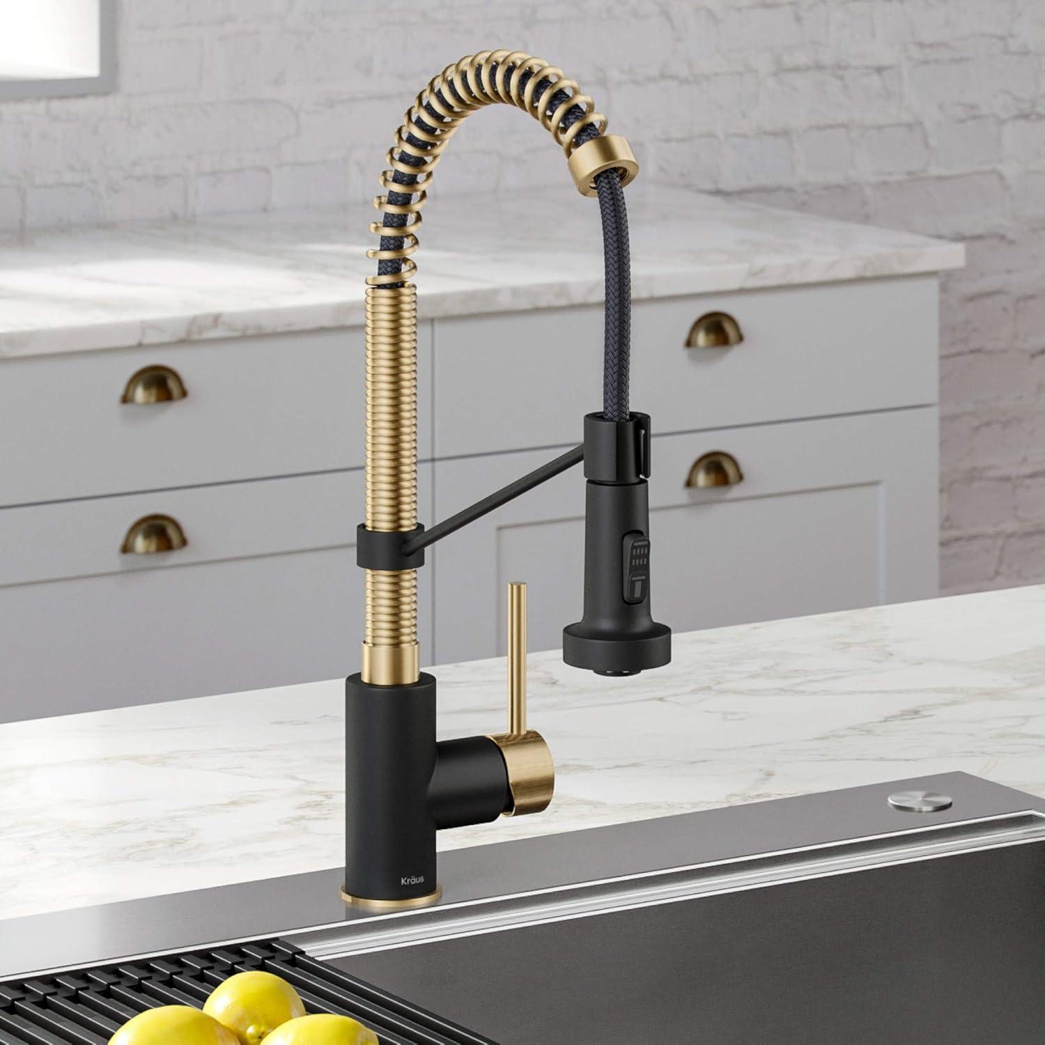 KRAUS Bolden Commercial Style 2-Function Single Handle Pull Down Kitchen Faucet