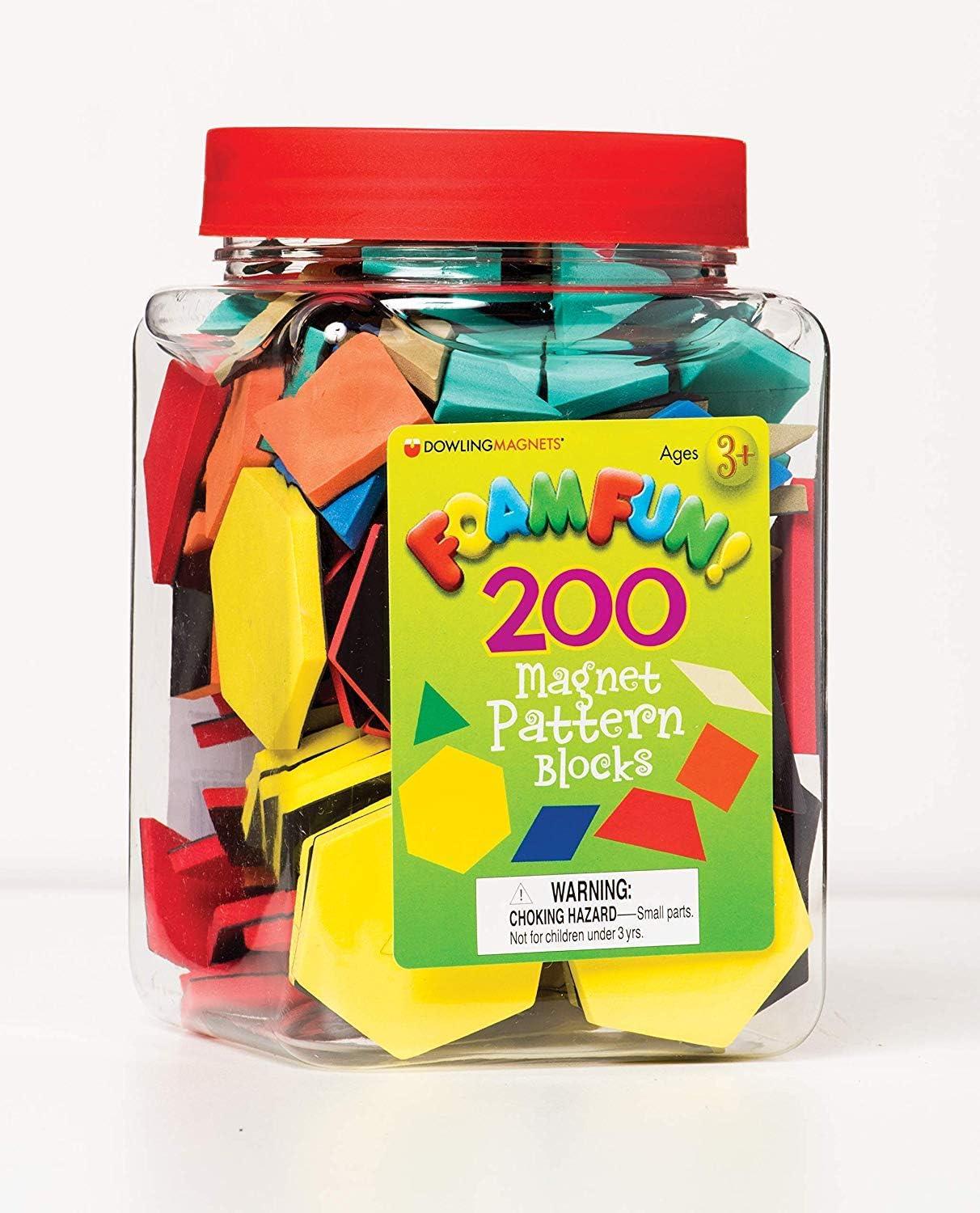 Dowling Magnets Foam Fun Magnets Pattern Blocks