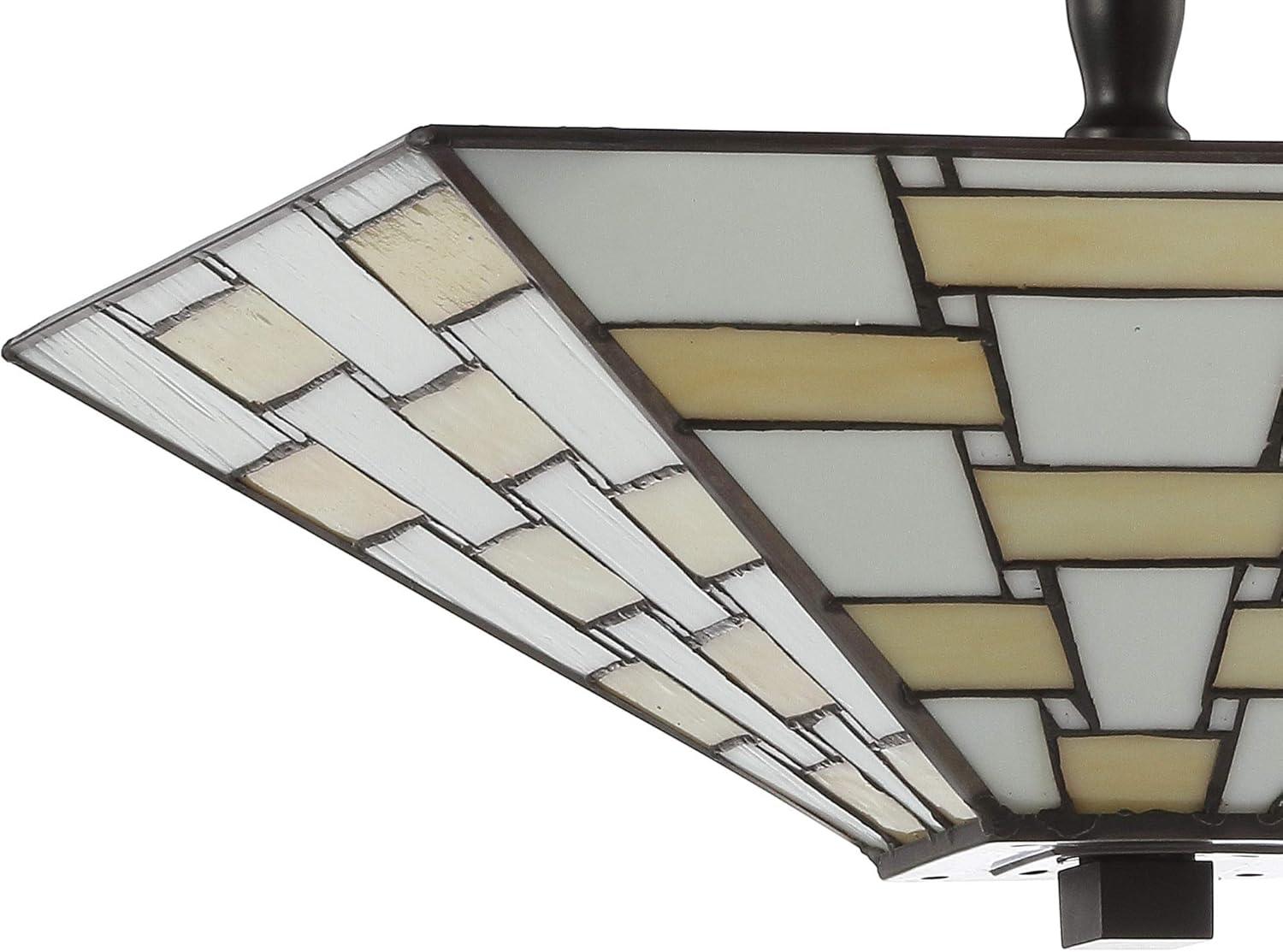 Jason 15.7" Multicolor Glass LED Semi-Flush Mount Light