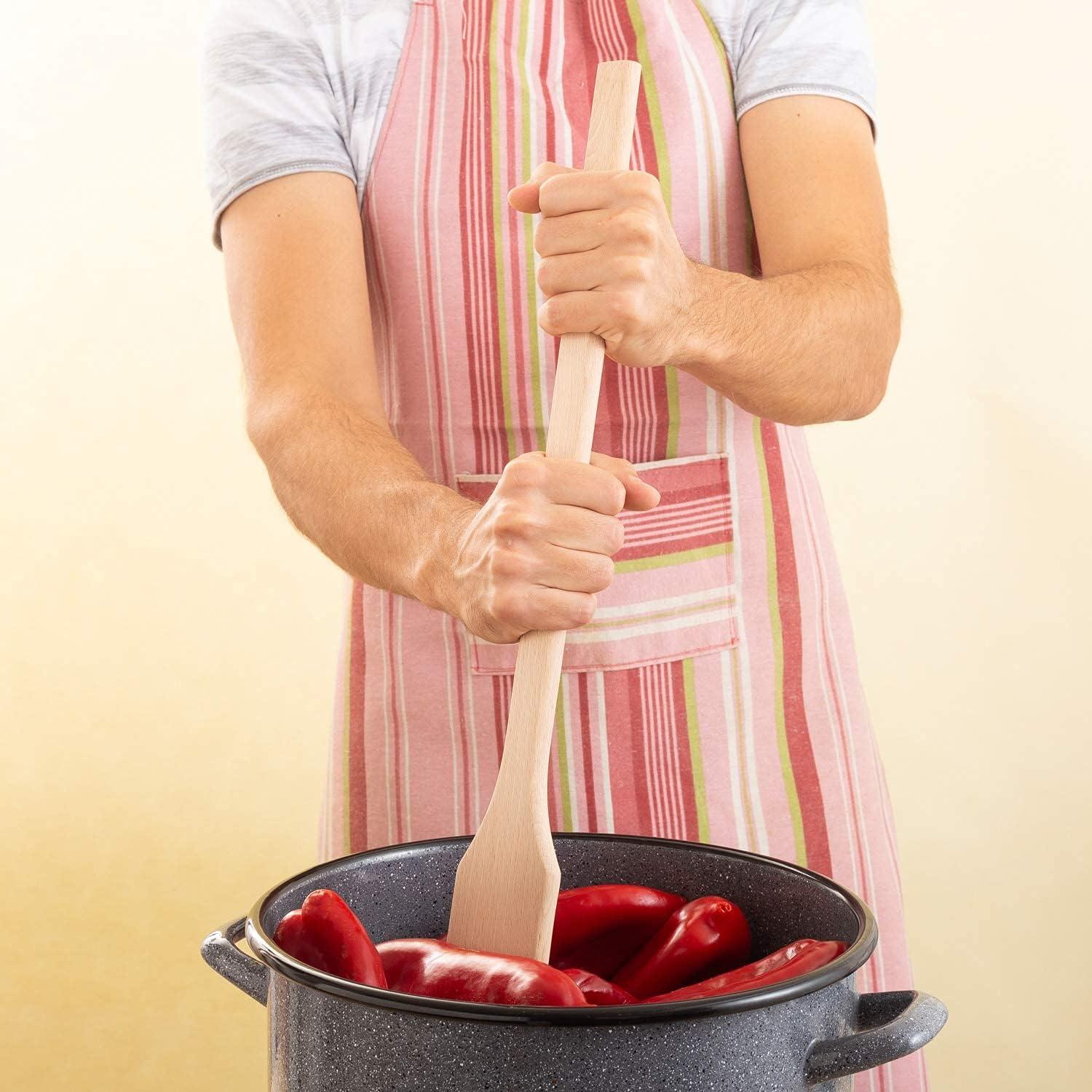 Extra Long Beech Wood Cooking Paddle for Large Pots