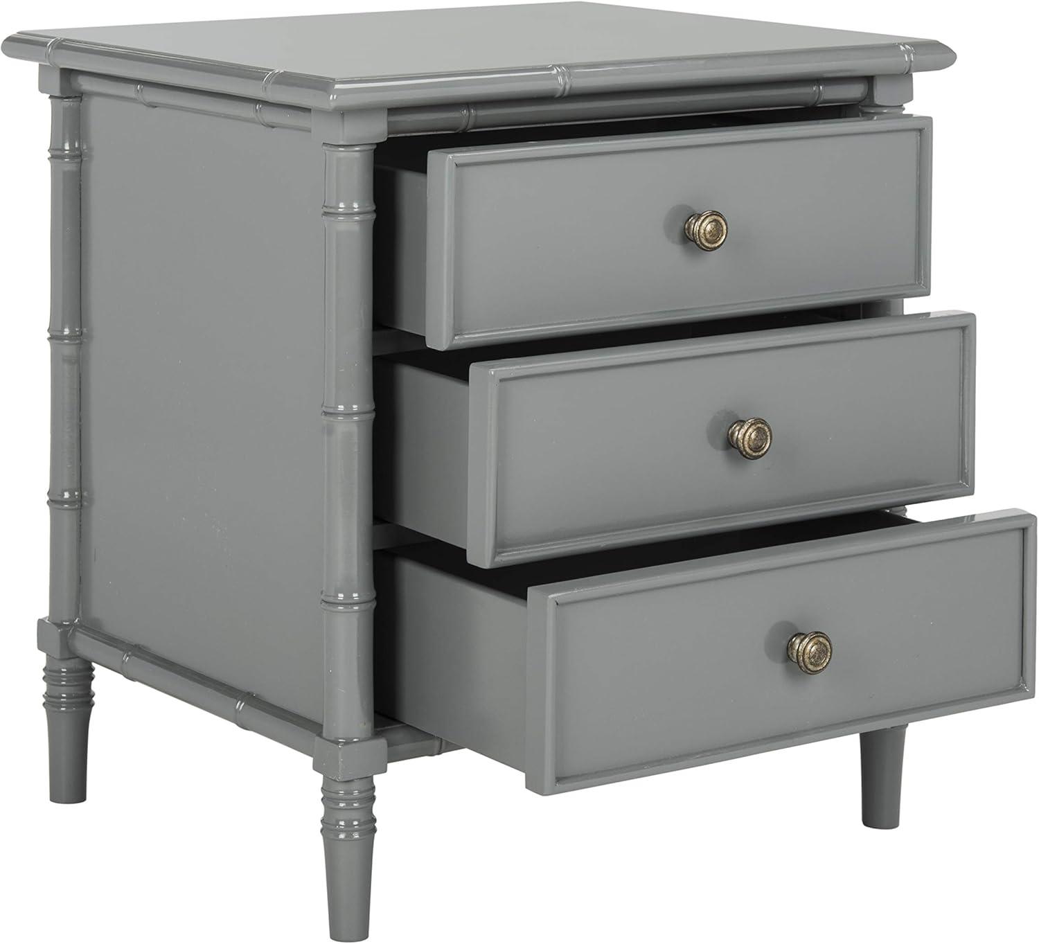 Mina 3 Drawer Nightstand  - Safavieh