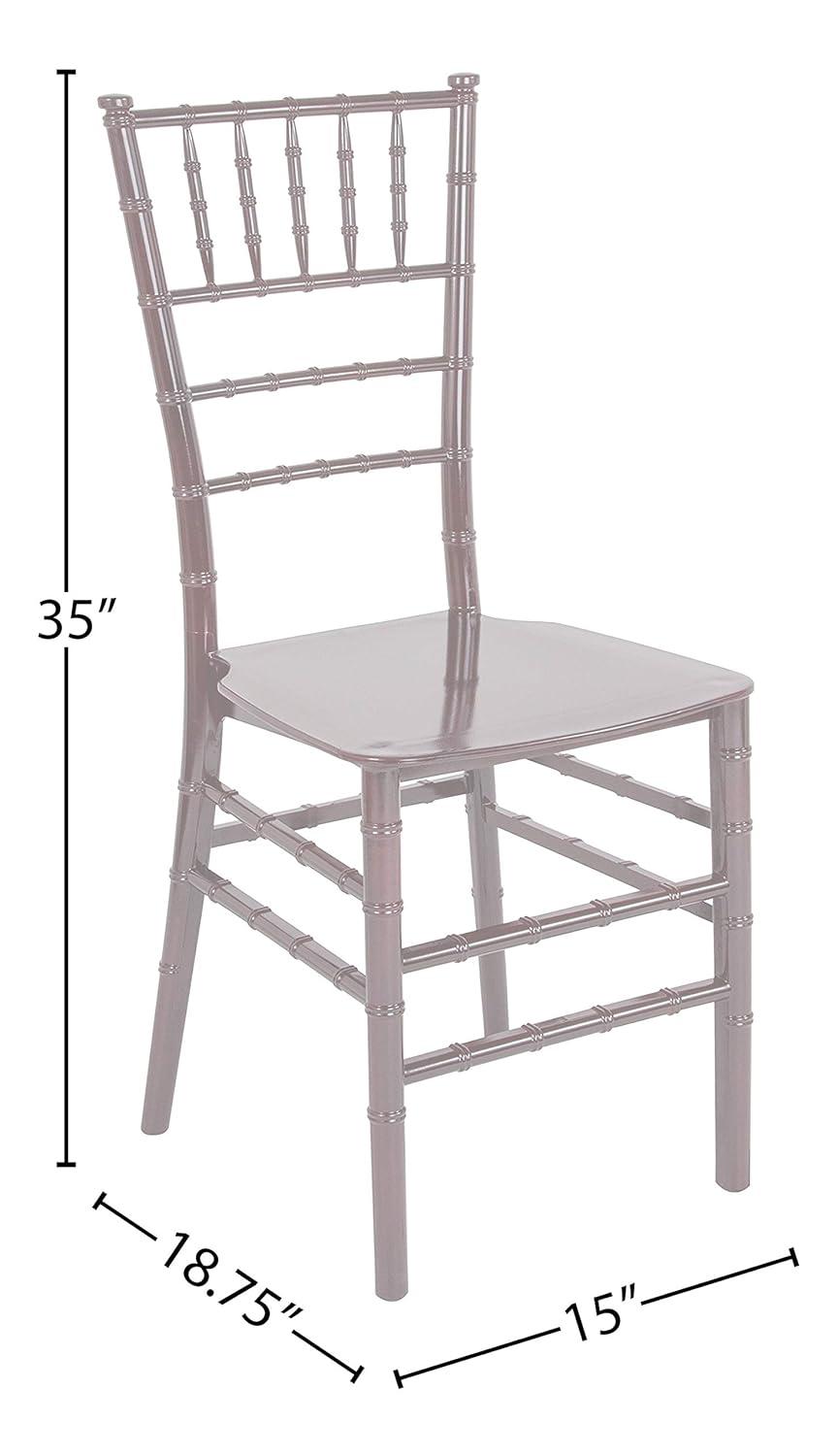 Flash Furniture 2 Pk. HERCULES Series Mahogany Resin Stacking Chiavari Chair