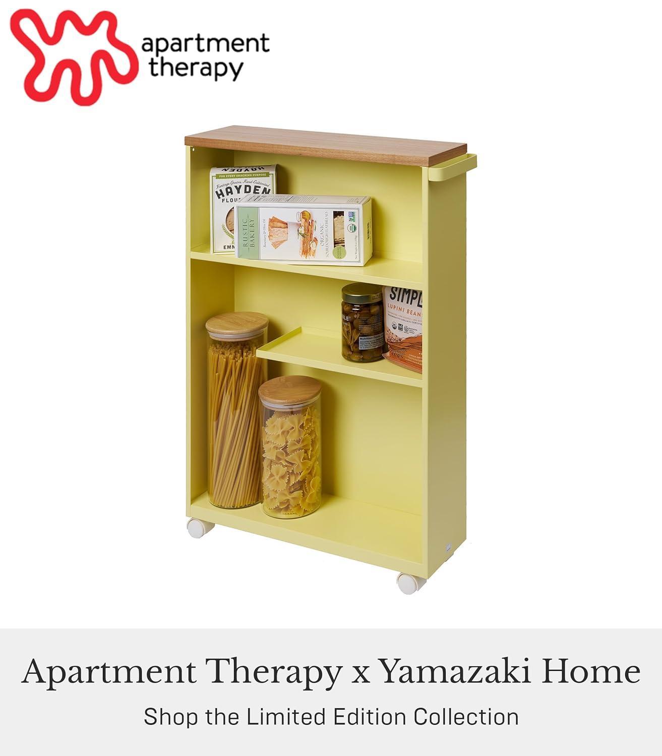 Tower Yamazaki Home Rolling Slim Bathroom Utility Cart, Storage Shelf Narrow Organizer Rack
