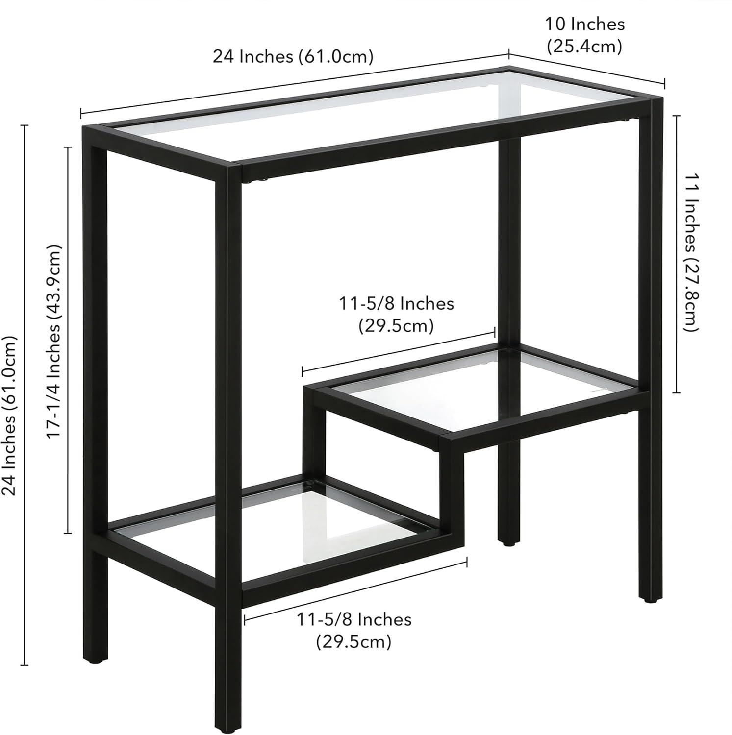 Holzer Glass Top End Table