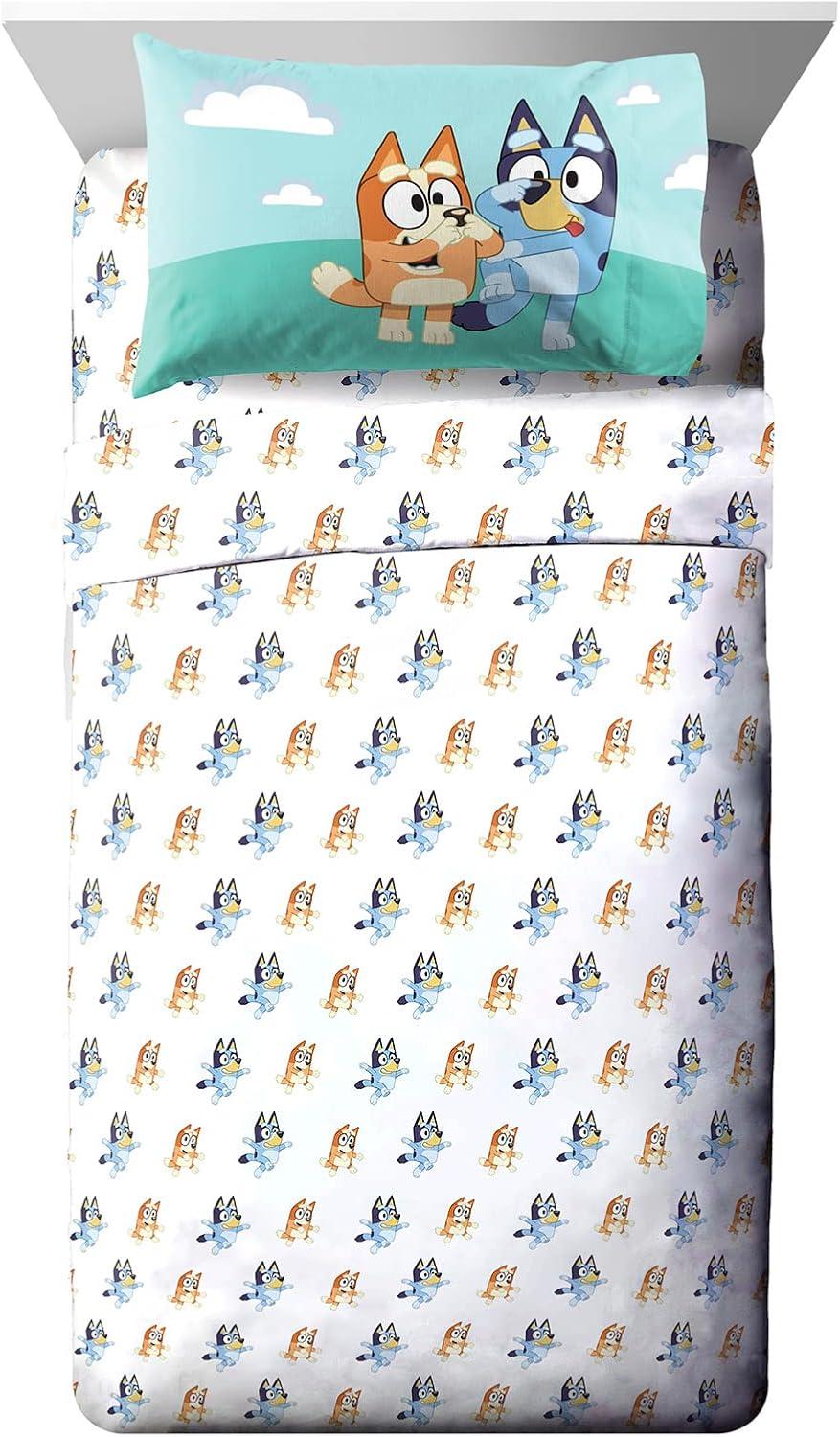 BBC Bluey & Bingo 4 Piece Full Sheet Set