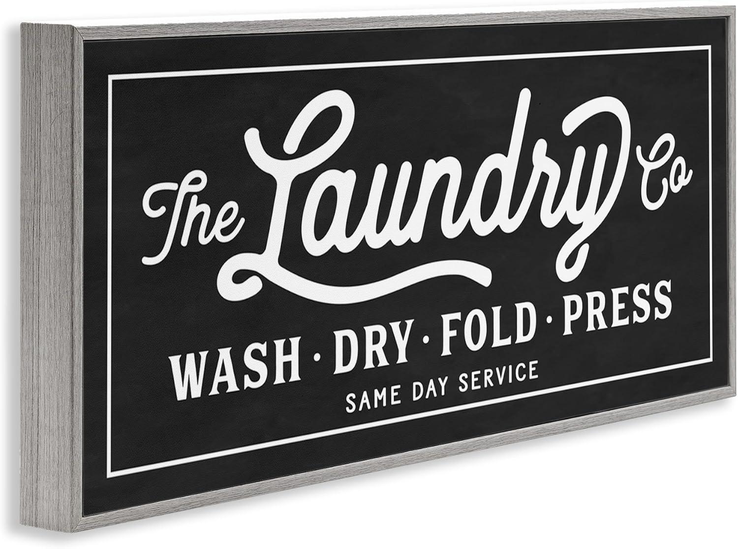 Stupell Industries Vintage Laundry Sign Cursive by Lettered And Lined - Graphic Art & Reviews | Wayfair
