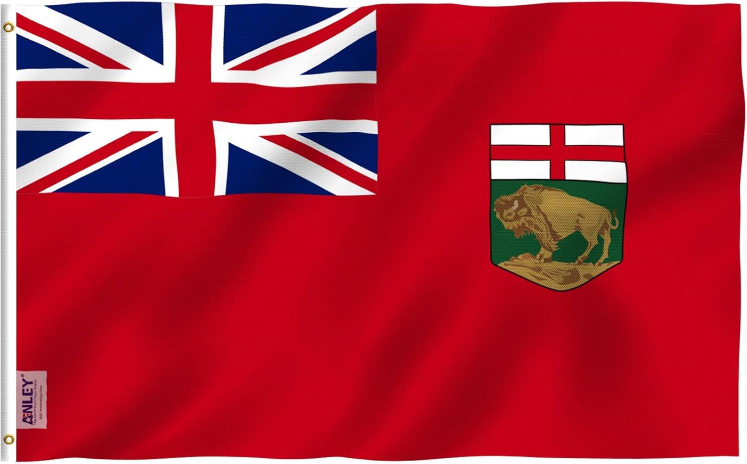 Manitoba Flag 3x5 Feet Polyester with Brass Grommets