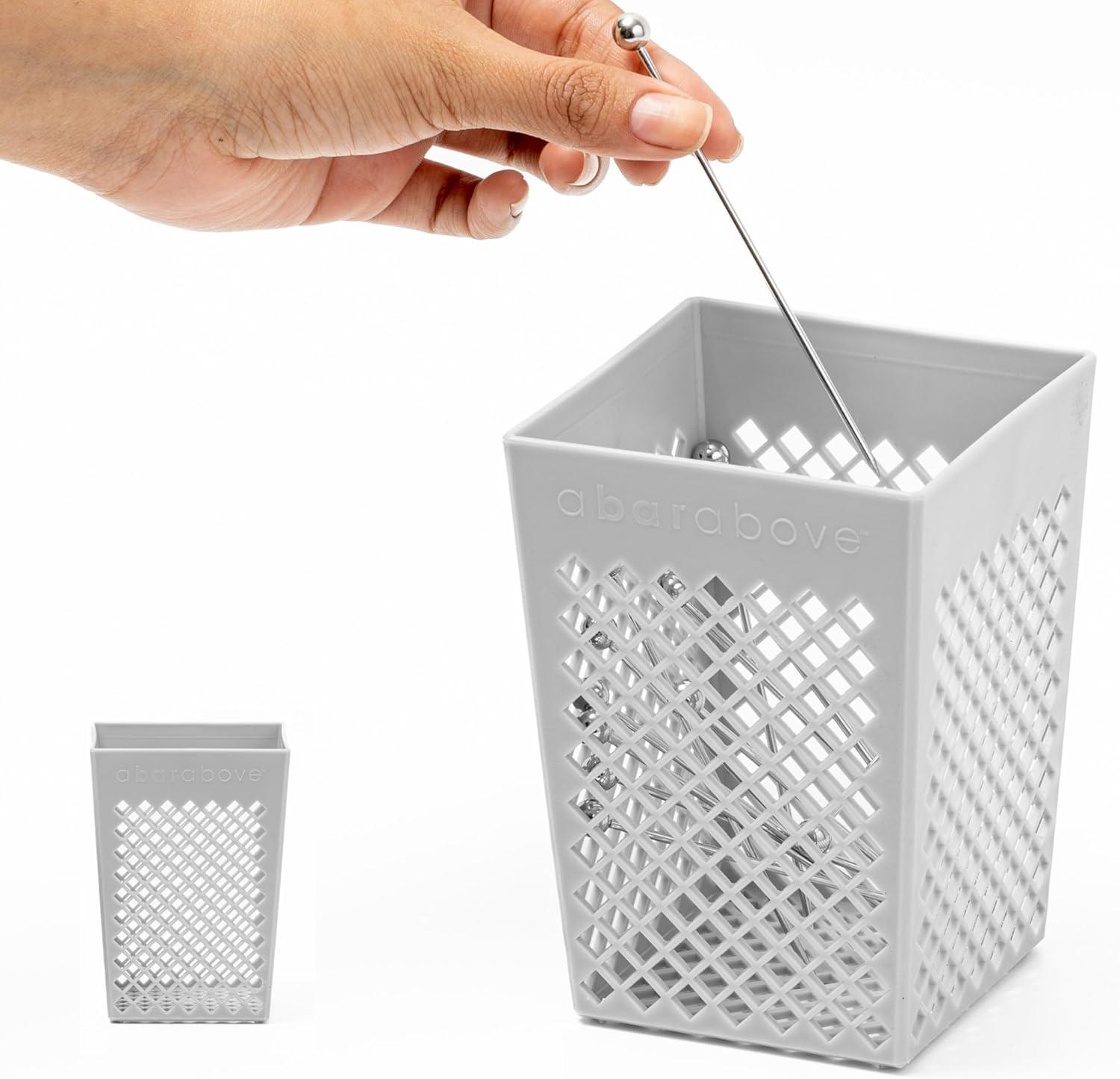 A Bar Above Dishwasher Basket, Plastic Straw Basket, to Wash Reusable Straws, Cocktail Picks, and Small Items, Home and Commercial Kitchen Accessories