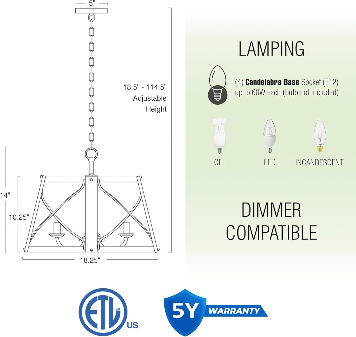Kira Home Napa 18" Farmhouse Round Pendant Chandelier, Open Cage Design, Smoked Birch Wood, Perfect for Dining Rooms