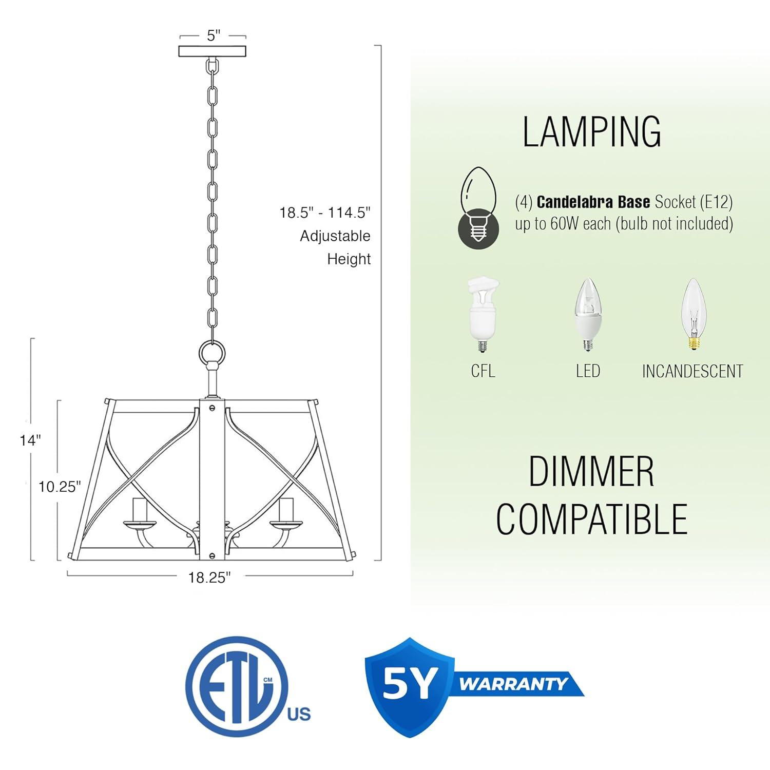 Kira Home Napa 18" Farmhouse Round Pendant Chandelier, Open Cage Design, Smoked Birch Wood, Perfect for Dining Rooms