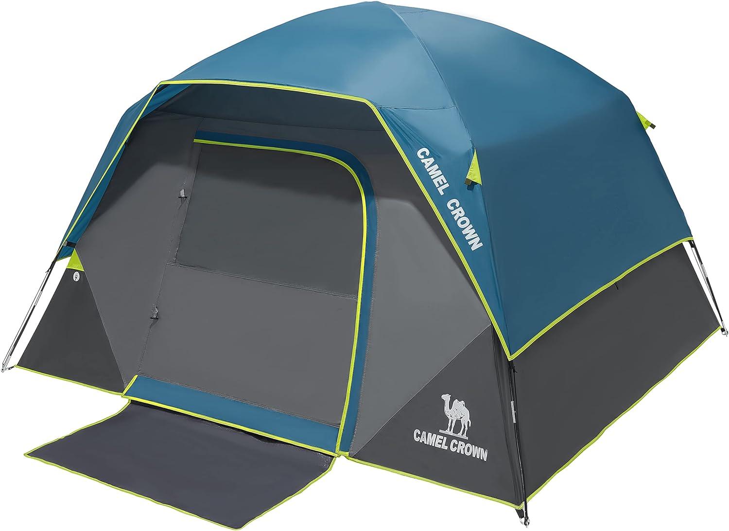 NATIONAL WINDOW Camping Tent 4/8 Person Waterproof Quick Set Up Folding Outdoor Backpacking Tent 4 Person Family Hiking