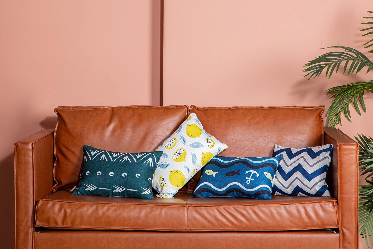 Outdoor Pillows for Lounge Chair Head Resting, Small Square Decotative Pillow with Adjustable Stripe for Recliner, Office Chair,Car Seat,Sofa Neck or Lumbar Attachment,Waterproof 2pack