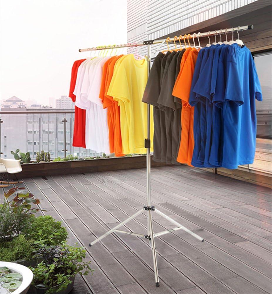 Foldable Stainless Steel Adjustable Clothes Drying Rack with Hooks