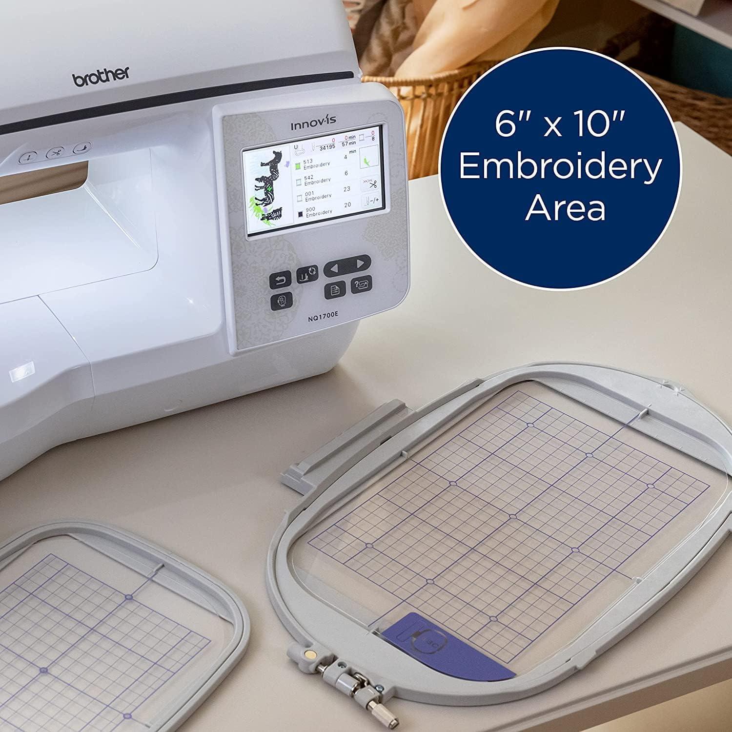 Brother NQ1700E 6" x 10" Computerized Embroidery Machine With Software & Magnetic 5x7 Hoop