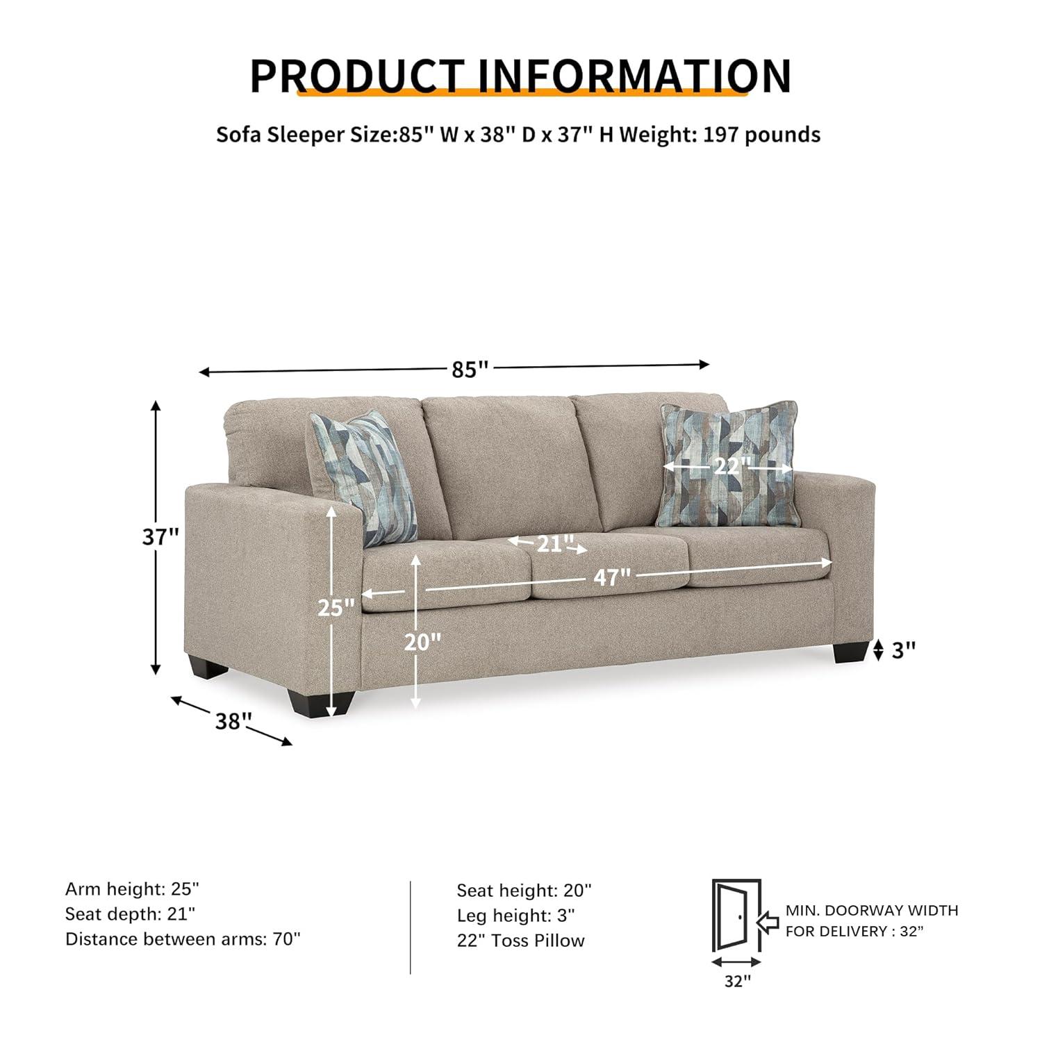 Ashley Furniture Deltona Brown Queen Sofa Sleeper