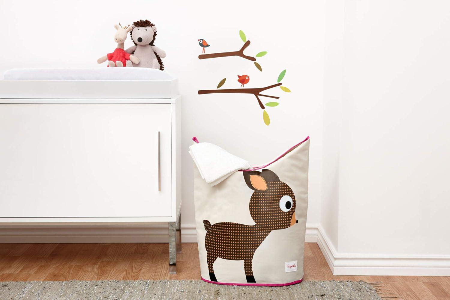 3 Sprouts 3 Sprouts - Baby Laundry Hamper  - Storage Basket Organizer Bin for Nursery - Lion
