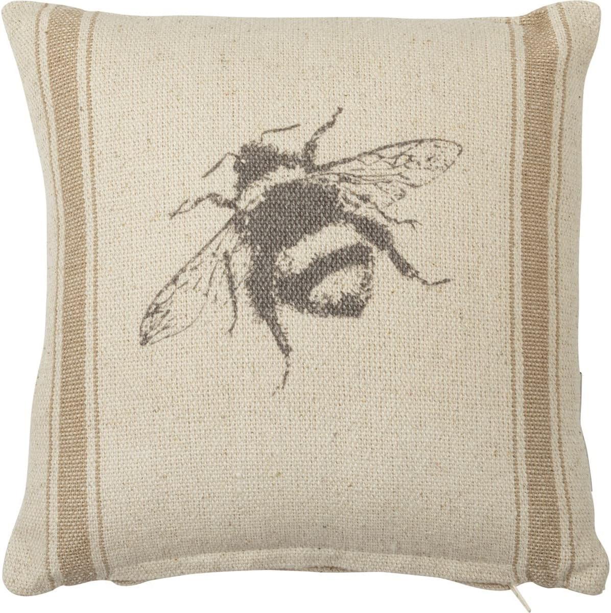Primitives By Kathy 112074 Bee Throw Pillow, 10-inch Square