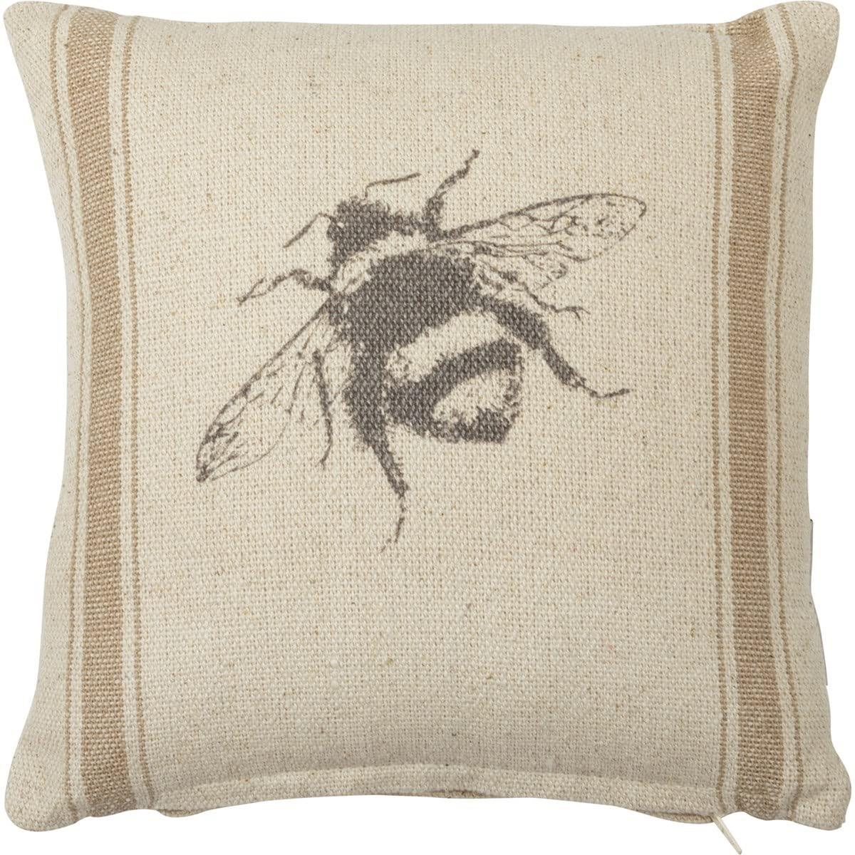 Primitives By Kathy 112074 Bee Throw Pillow, 10-inch Square