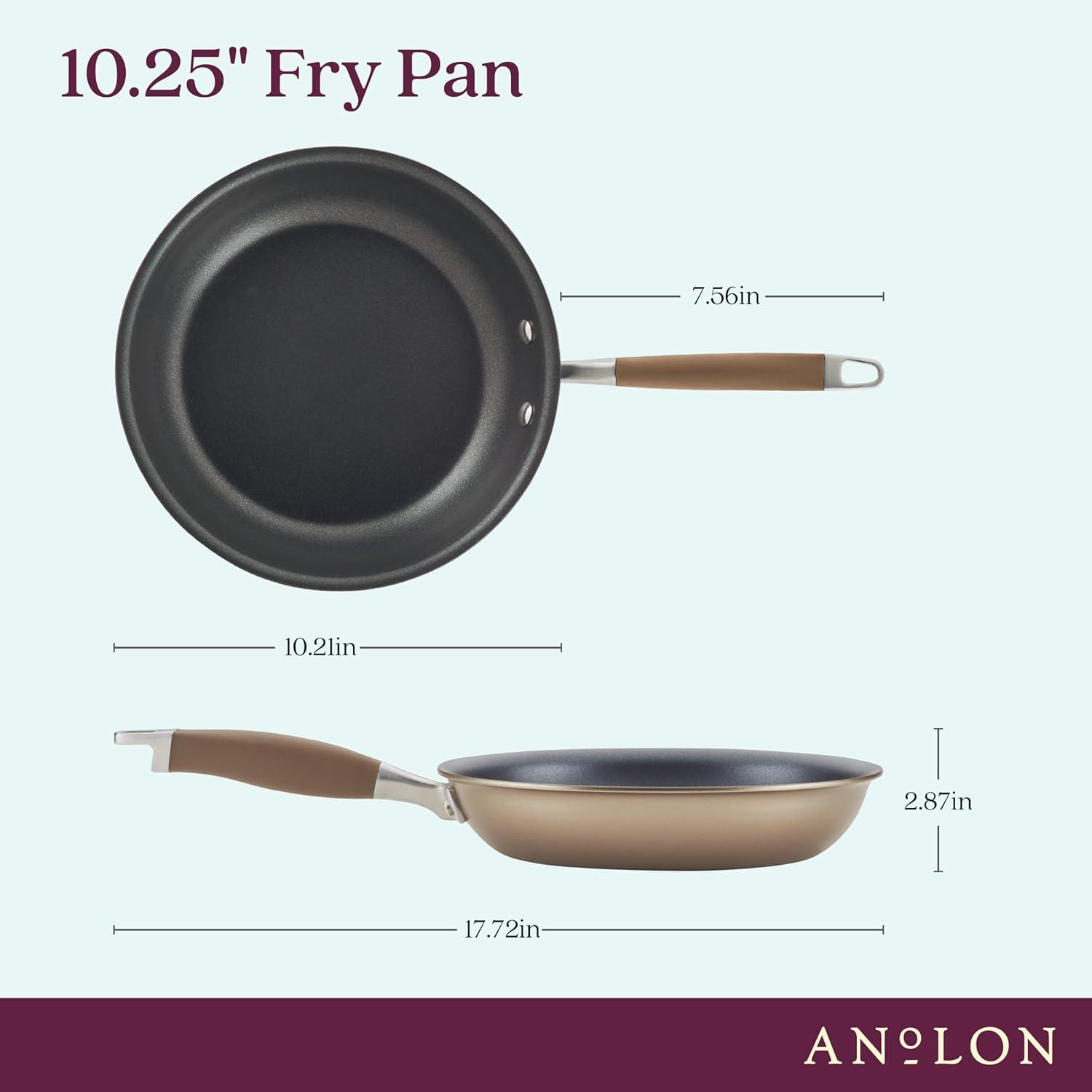 Anolon Anolon Advanced Home Hard Anodized Nonstick Deep Frying Pan / Skillet with Lid, 12 Inch