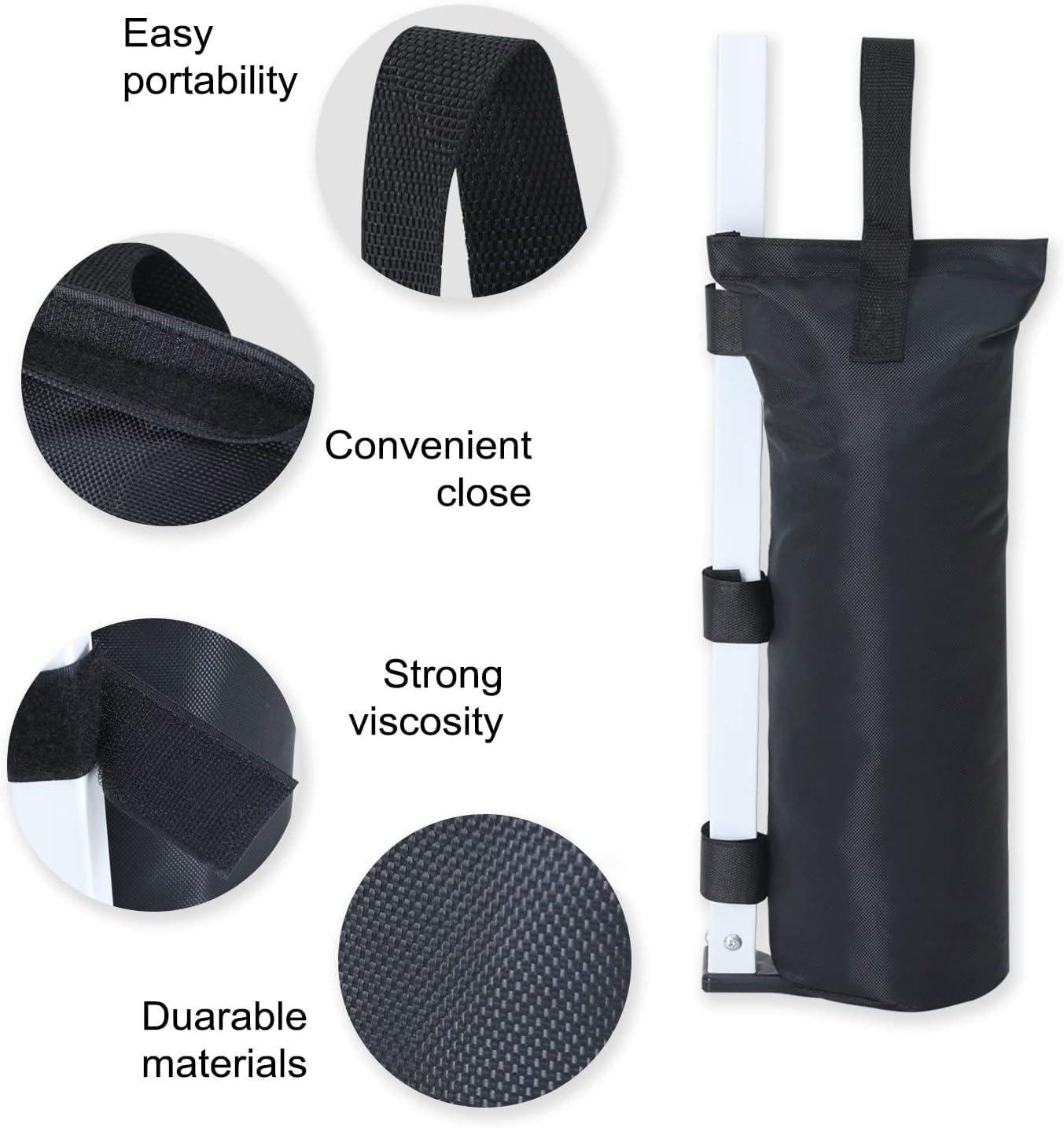 Black Waterproof Polyester Canopy Weight Bags Set