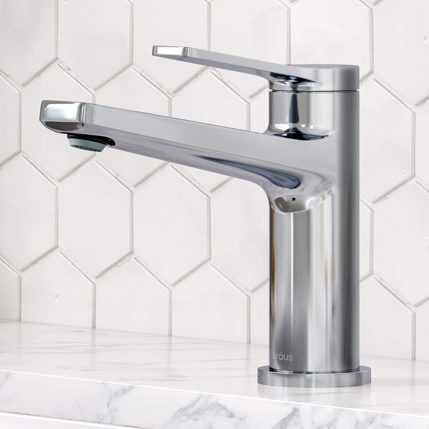 Indy 6.25" Polished Chrome Single-Handle Bathroom Faucet