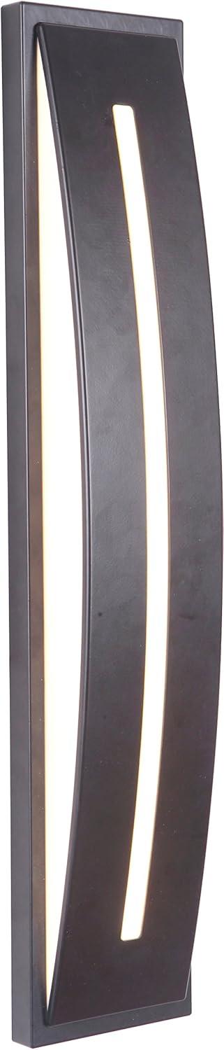 Brushed Aluminum 19" LED Wall Sconce with Ambient Lighting