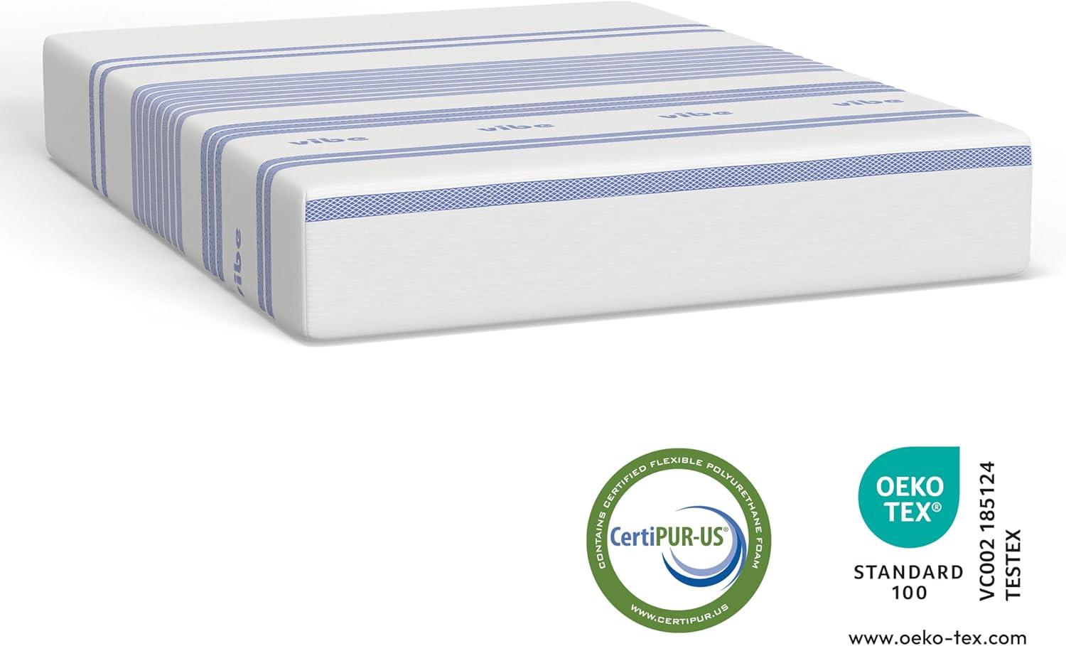 Vibe Vibe Gel Memory Foam 12-Inch Mattress | CertiPUR-US Certified | Bed-in-a-Box