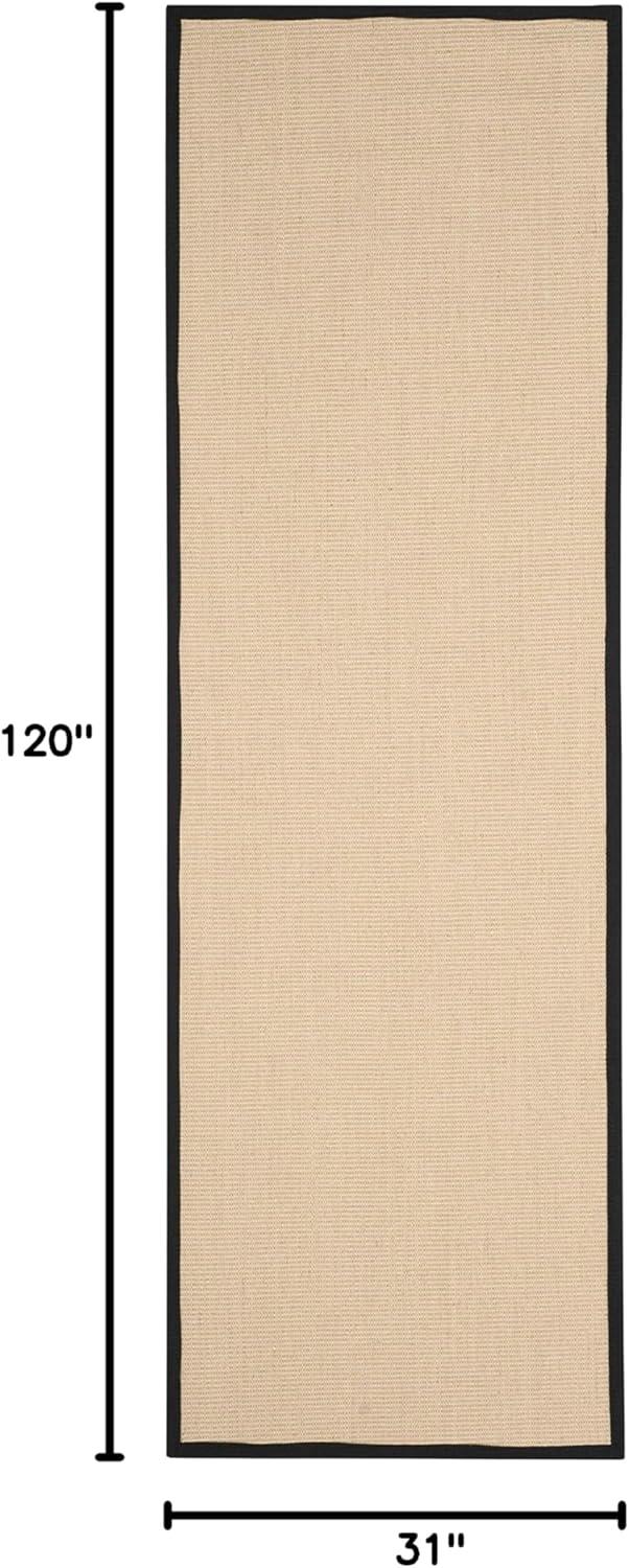 Natural Fiber NF131 Power Loomed Runner Rug - Beige/Black - 2'6"x10' - Safavieh.