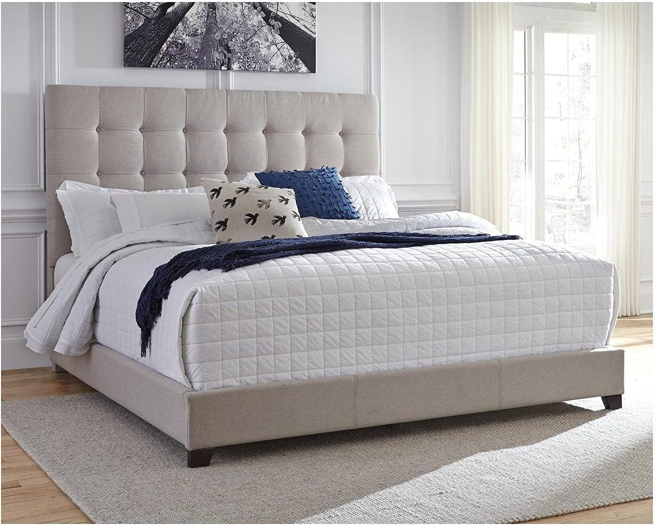 Dolante King Tufted Upholstered Low Profile Standard Bed