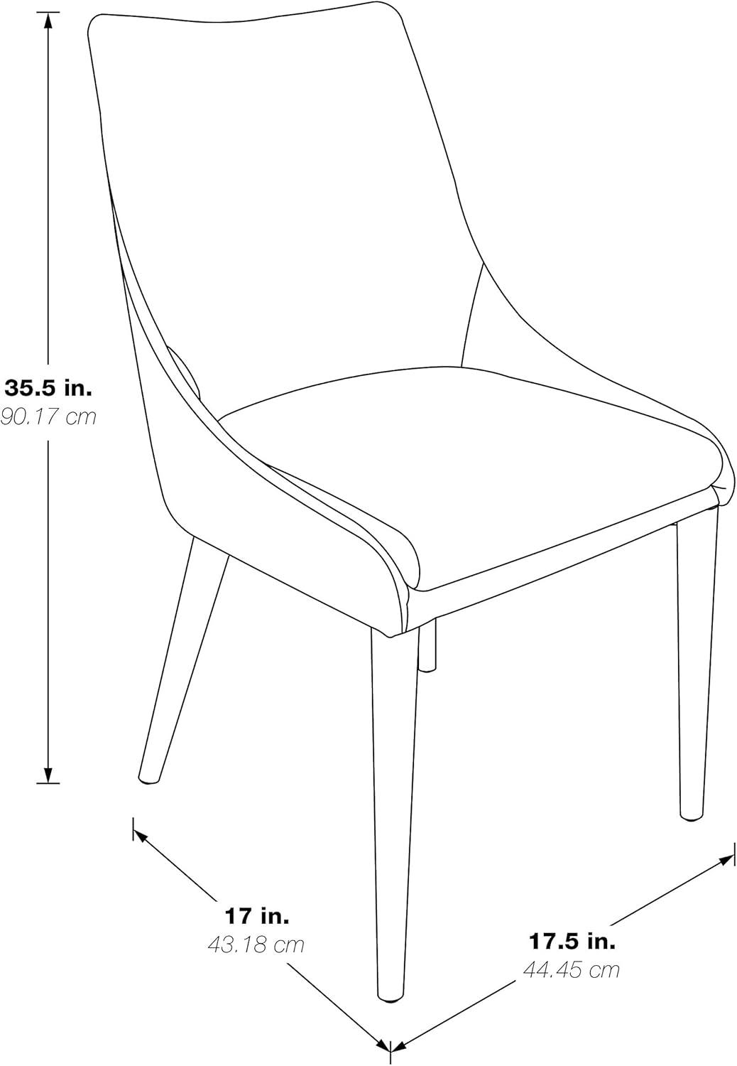 Contemporary Tangerine Upholstered Wood Side Chair