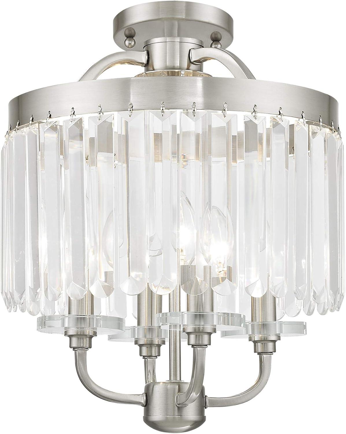 Livex Lighting Ashton 4 - Light Chandelier in  Brushed Nickel