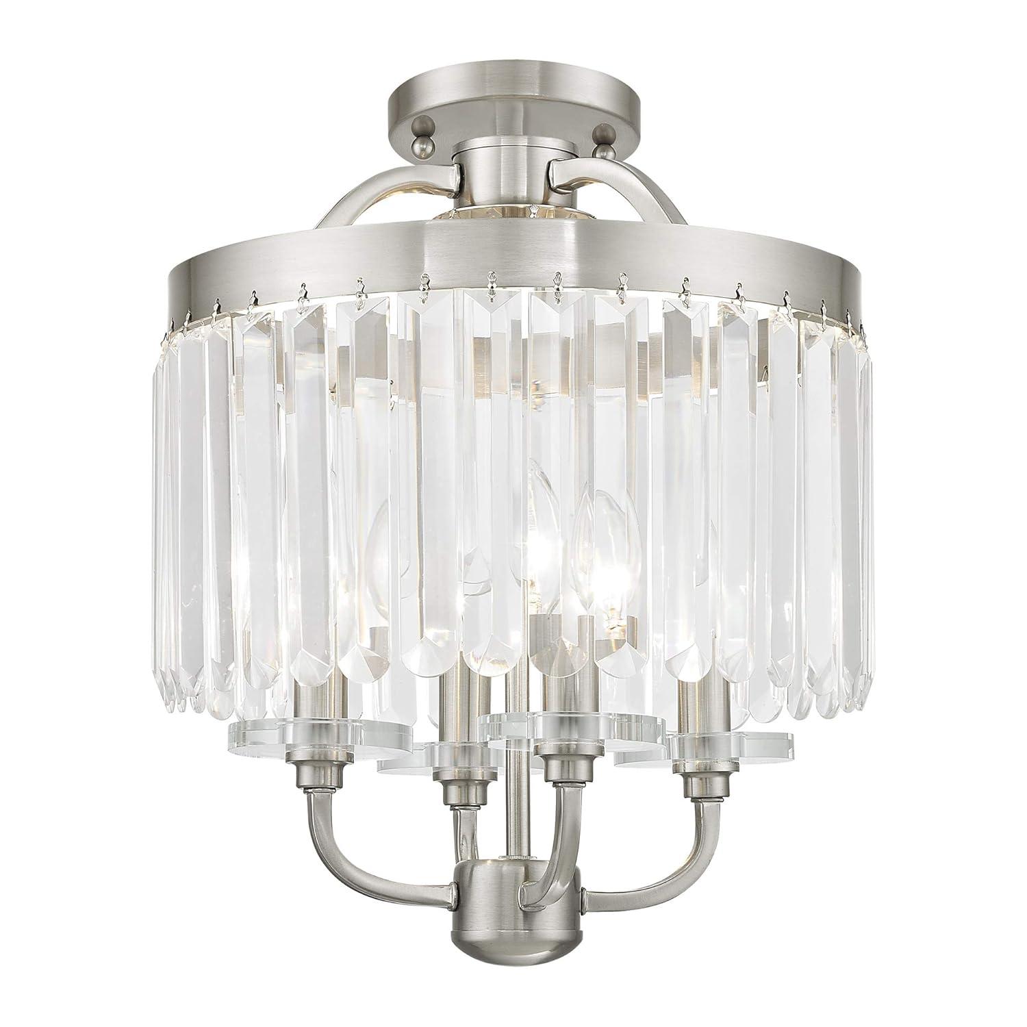 Livex Lighting Ashton 4 - Light Chandelier in  Brushed Nickel