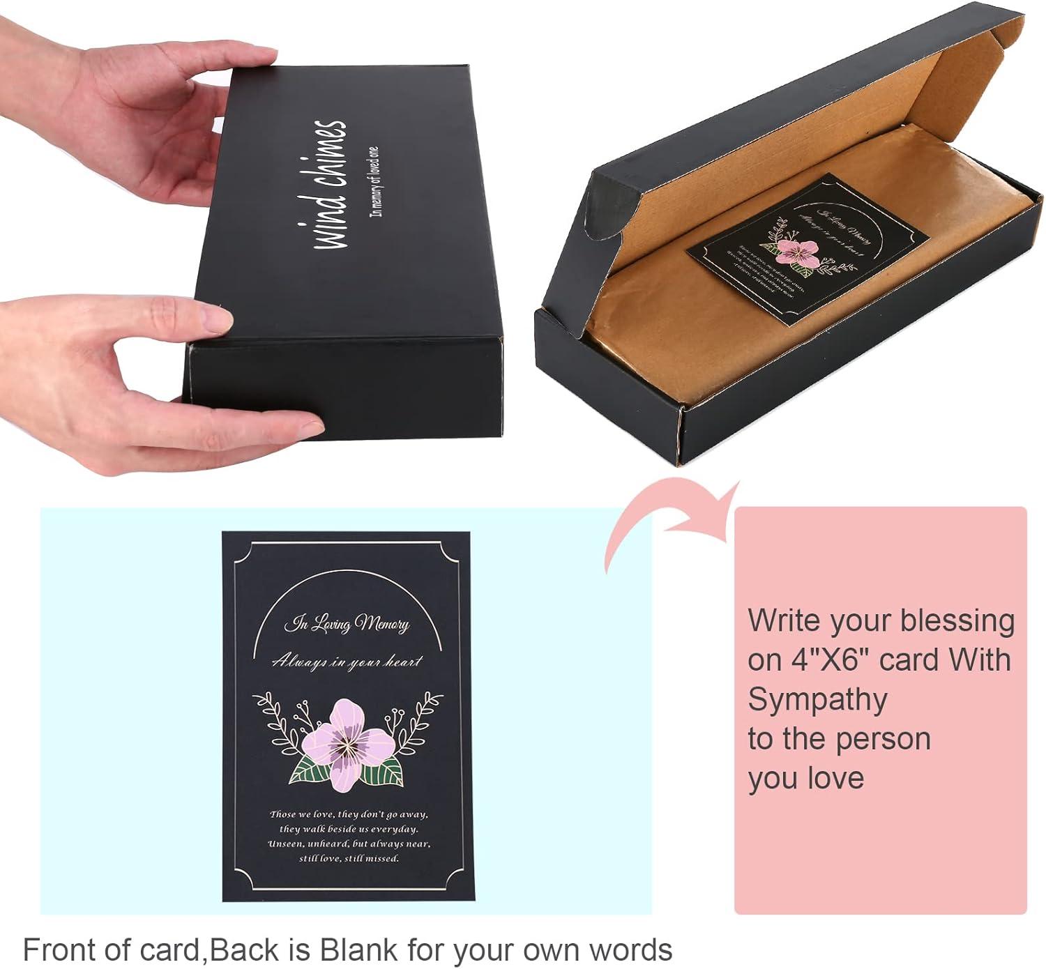 Sympathy Gifts for Loss of Loved One 32" Memorial Wind Chimes for Loss of Loved One Bereavement Condolence Gifts Sympathy Windchimes Memory Wind Chime with Memorial Card