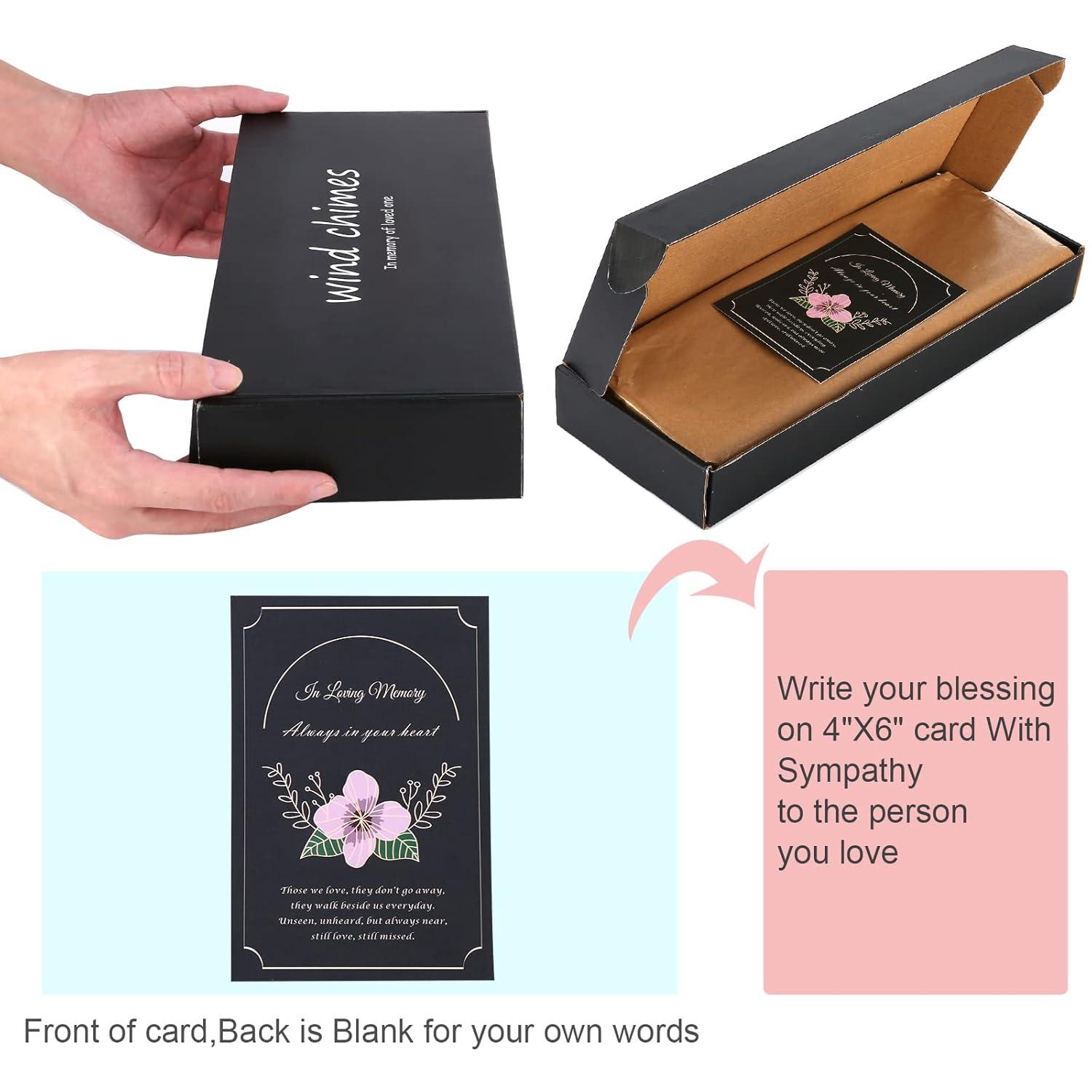 Sympathy Gifts for Loss of Loved One 32" Memorial Wind Chimes for Loss of Loved One Bereavement Condolence Gifts Sympathy Windchimes Memory Wind Chime with Memorial Card