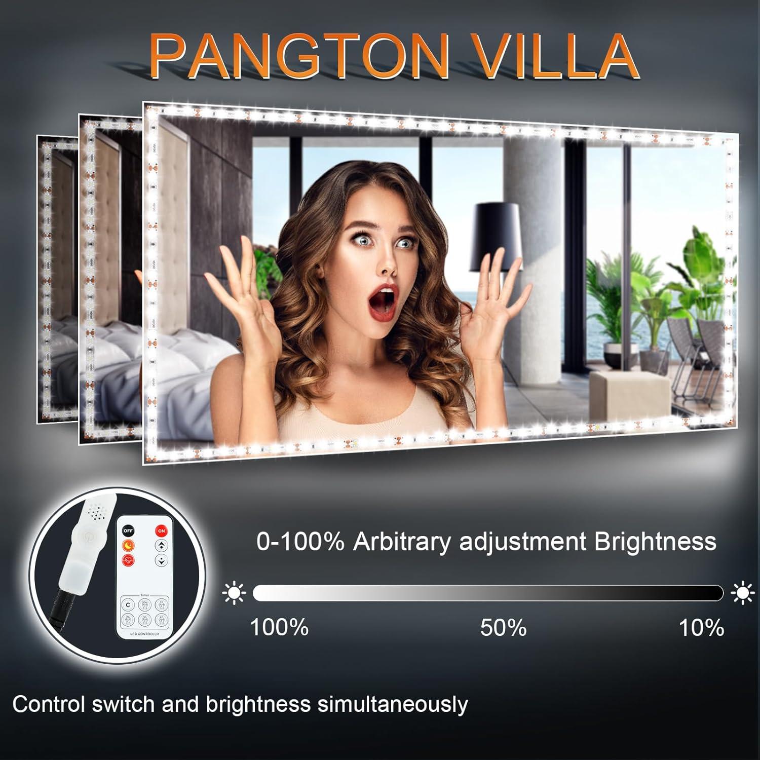 LED Vanity Mirror Lights for Makeup Dressing Table Vanity Set 13ft Flexible LED Light Strip Kit 6000K Daylight White with Dimmer and Power Supply, DIY Mirror, Mirror not Included