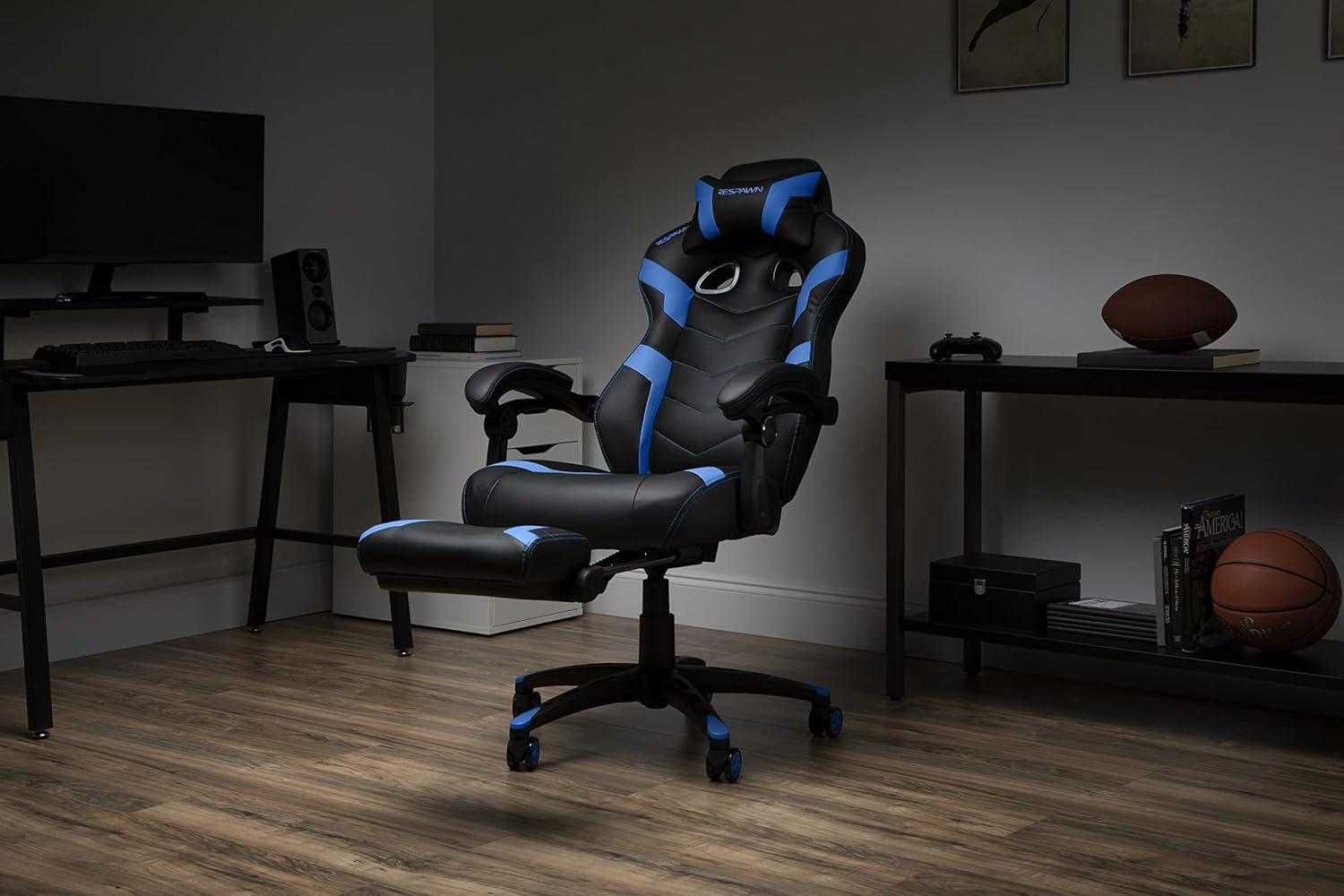 Respawn RESPAWN 110 Pro Gaming Chair - Gaming Chair with Footrest, Reclining Gaming Chair, Video Gaming Computer Desk Chair, Adjustable Desk Chair, Gaming Chairs For Adults With Headrest Pillow