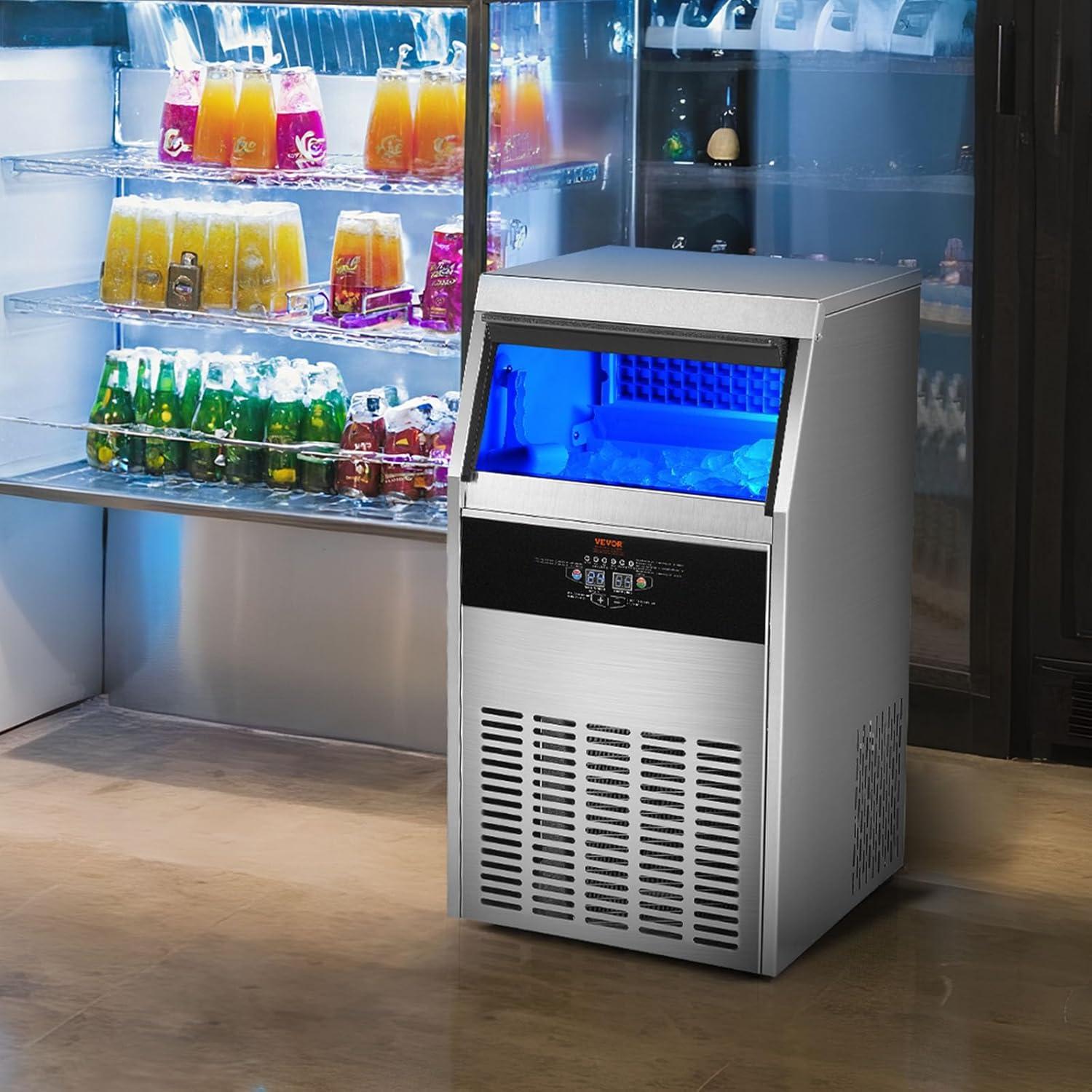 VEVOR VEVOR 100 Lb. Daily Production Cube Clear Ice Freestanding Ice Maker