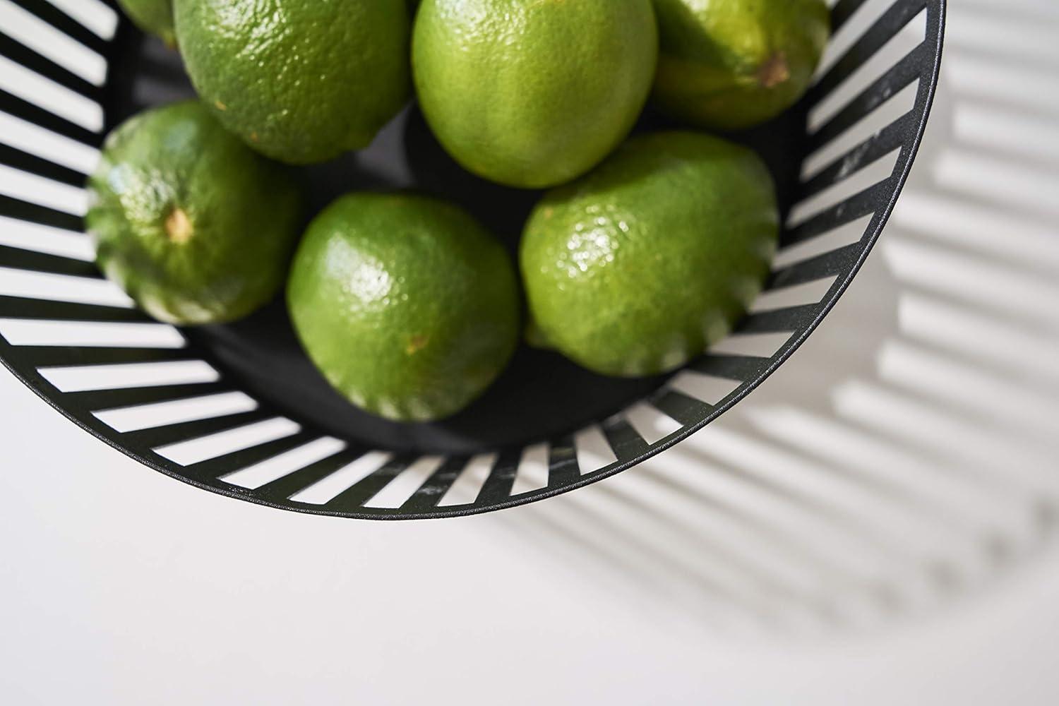 Tall Black Steel Minimalist Fruit Basket