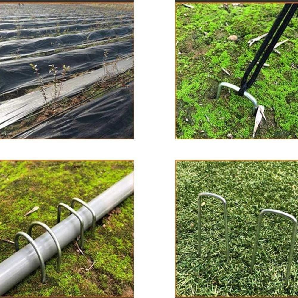 AAGUT 20PCS 12 Inch Galvanized Fence Stakes 8 Gauge Steel Sod Staples for Anchoring Tents Landscape Fabric Extra Heavy Duty