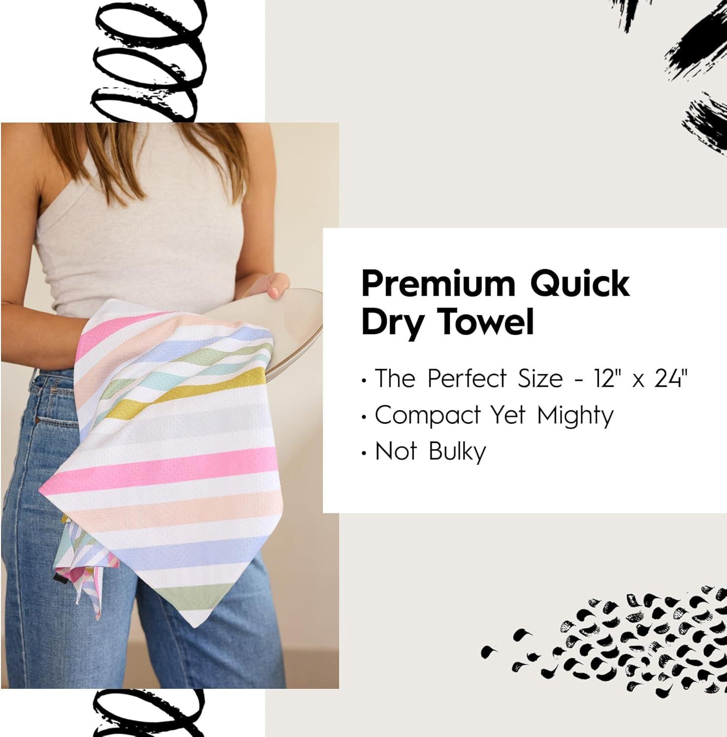 GEOMETRY Spring Kitchen Towels – Spring & Summer Quick Dry Microfiber Cloth Dish Towels for Kitchen Drying – Premium Quick Dry Towel, 2-Pack Set (Honeycrisp Red and Granny Smith Gingham)
